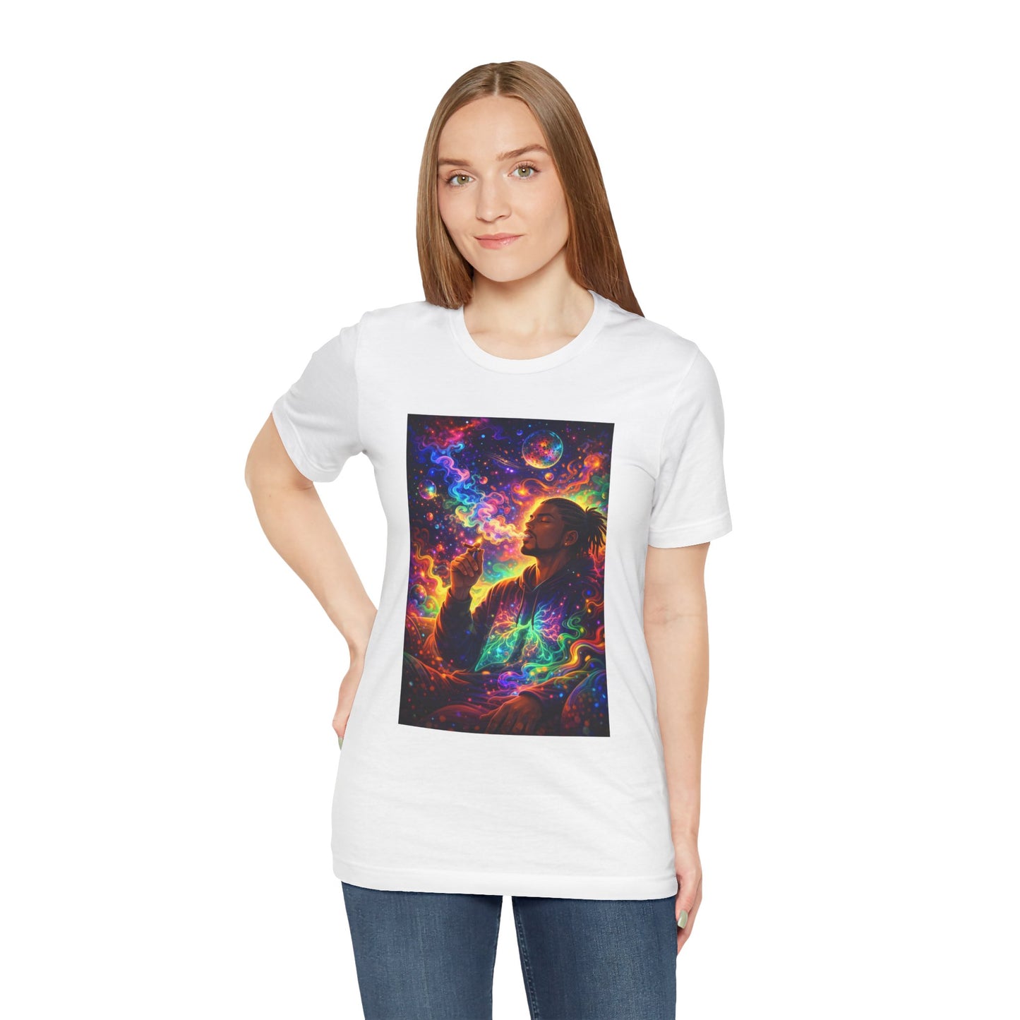 Psychedelic Session T-Shirt — Cosmic Portrait Graphic Tee