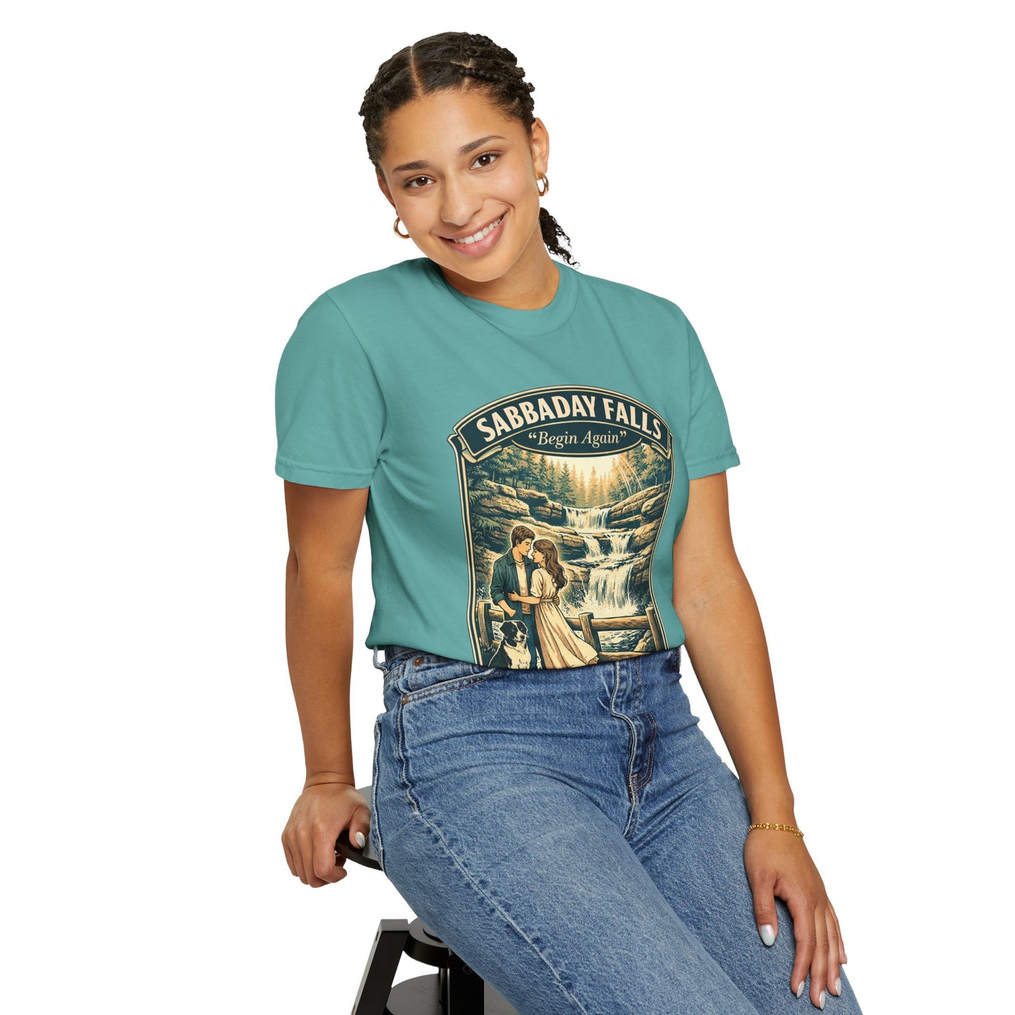 Sabbaday Falls 'We Begin Again' Vintage Nature T-Shirt