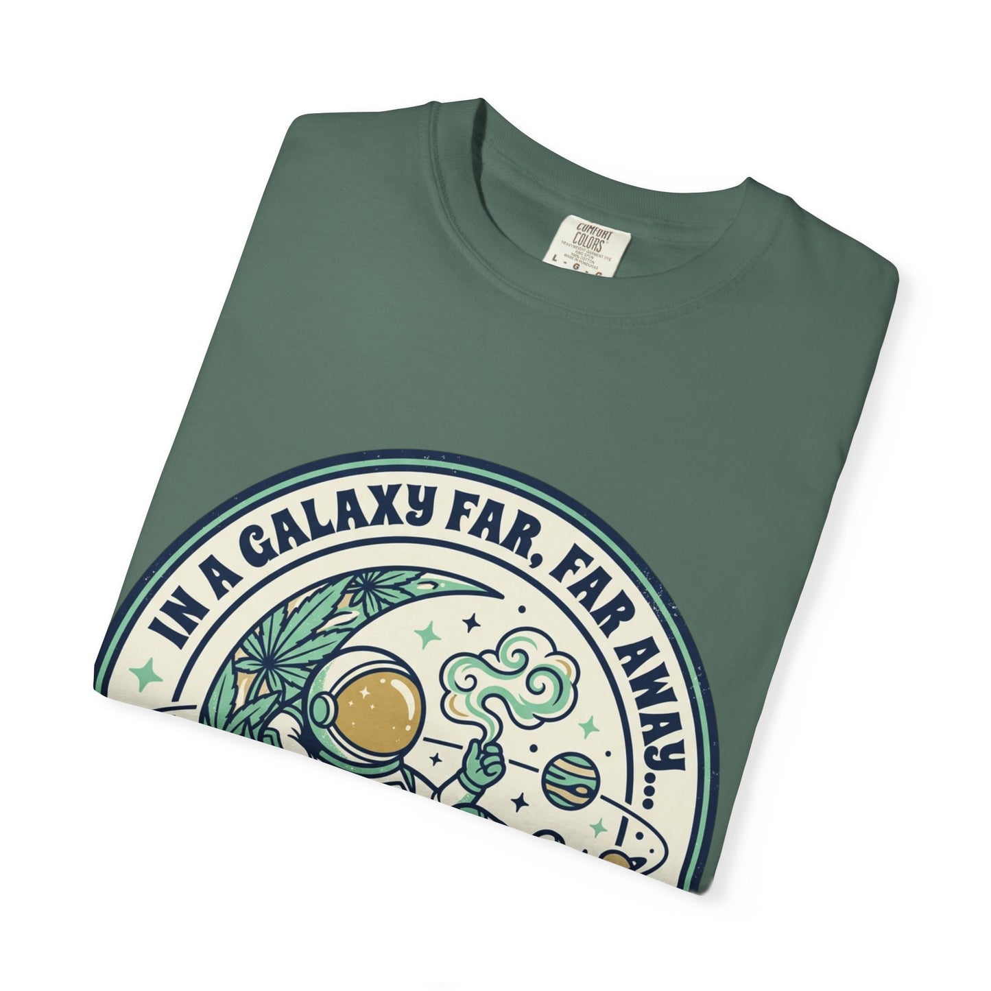 T-Shirt — "In a Galaxy Far, Far Away" Retro Space Nap Graphic Tee