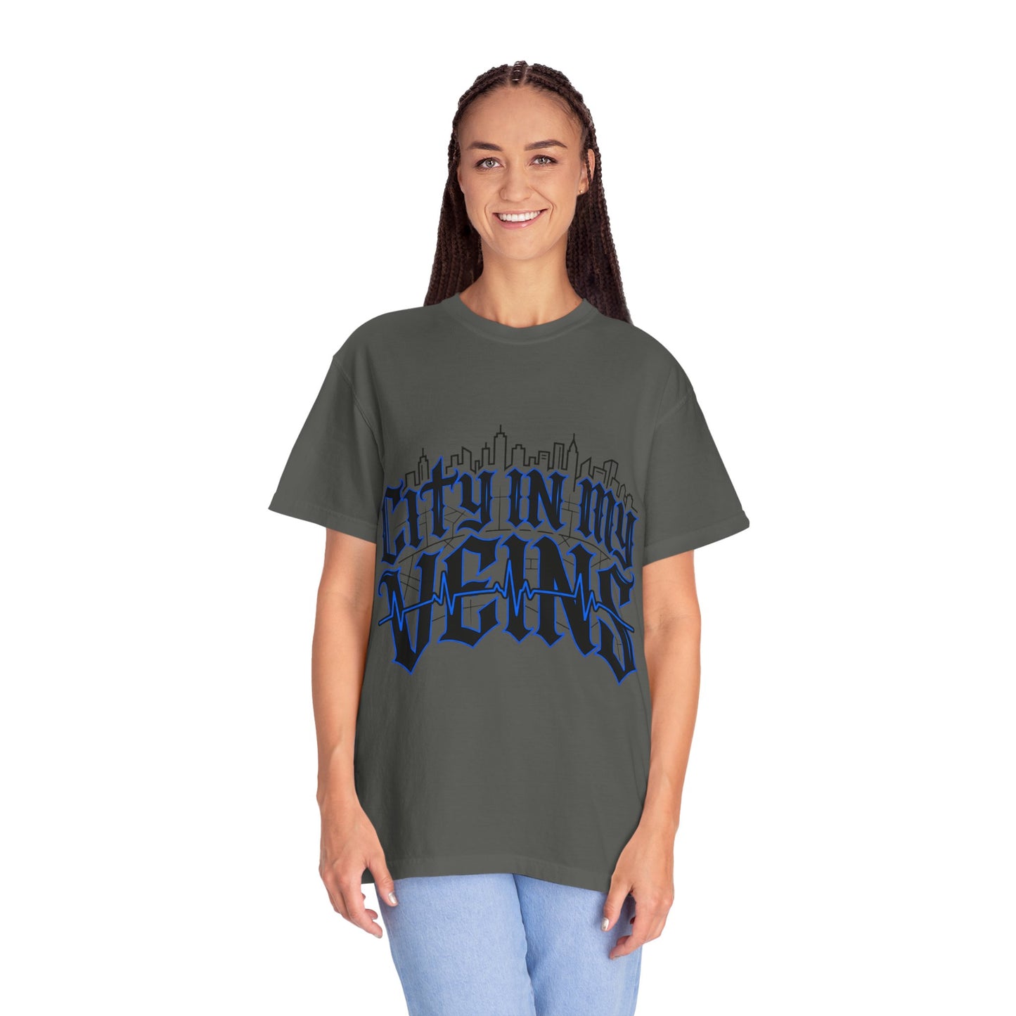 City in My Veins T-Shirt — Urban Skyline Graphic Tee