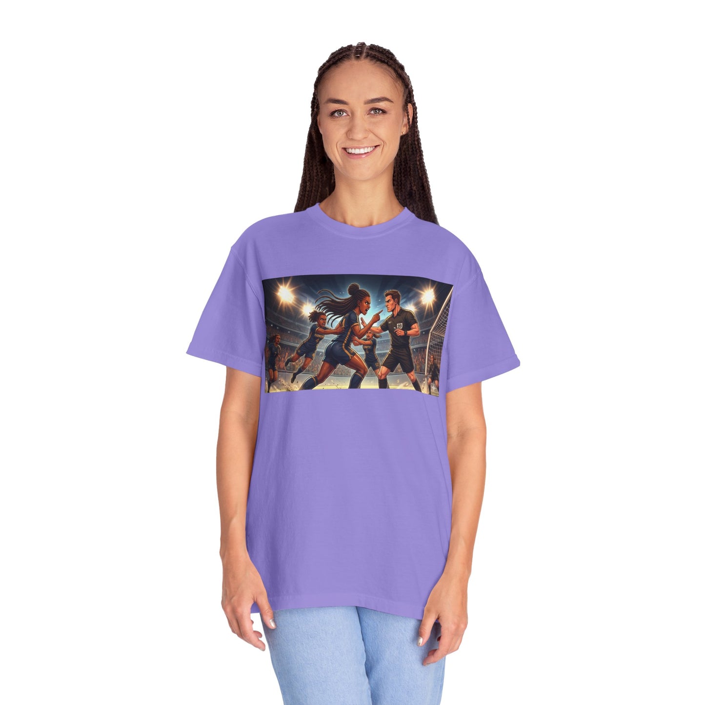 Soccer Arguing With Referee T-Shirt — Vintage Stadium Action Graphic Tee