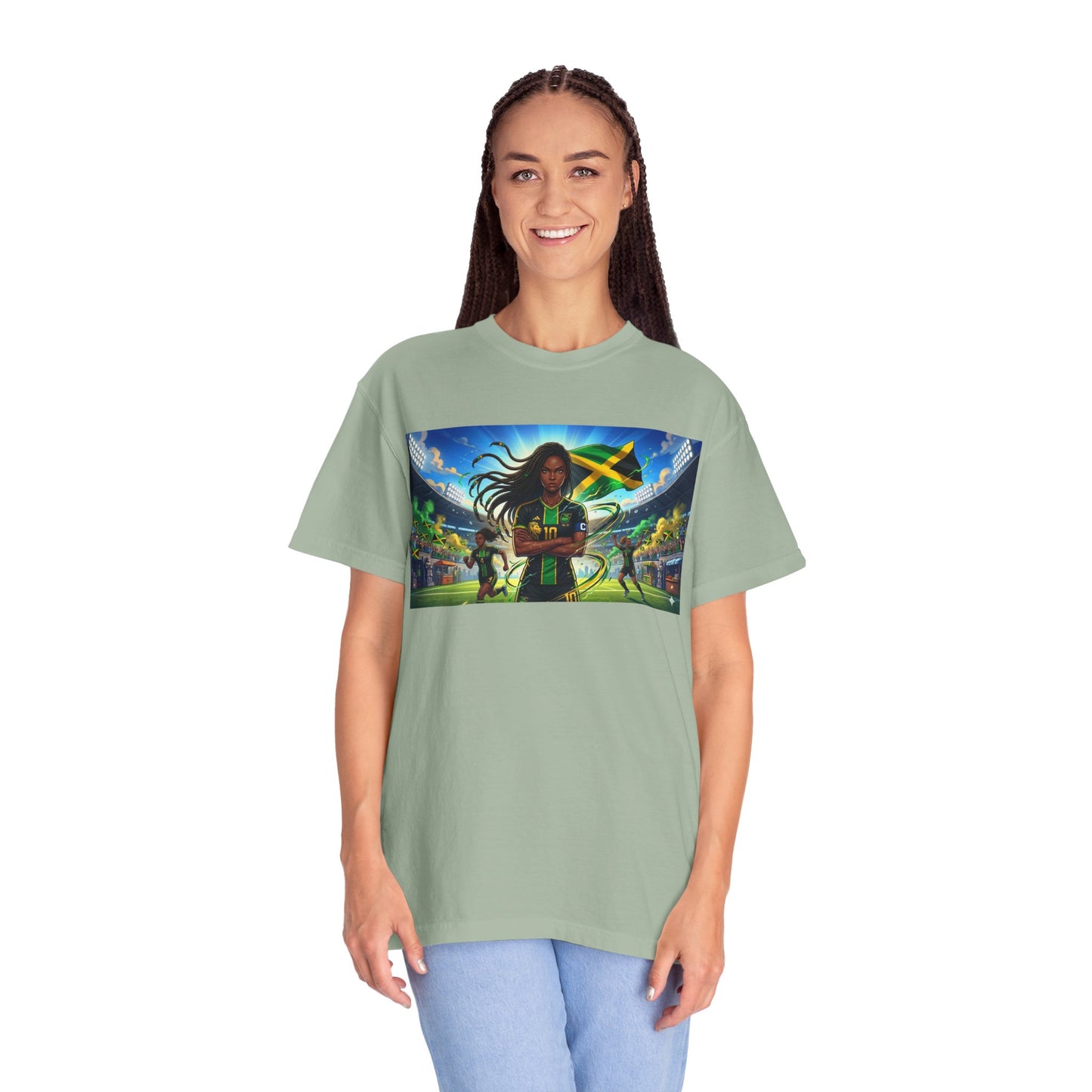 Jamaican Soccer Captain T-Shirt — Rasta Player Stadium Graphic Tee
