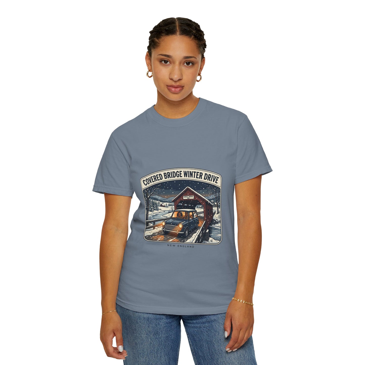 Covered Bridge Winter Drive T-Shirt