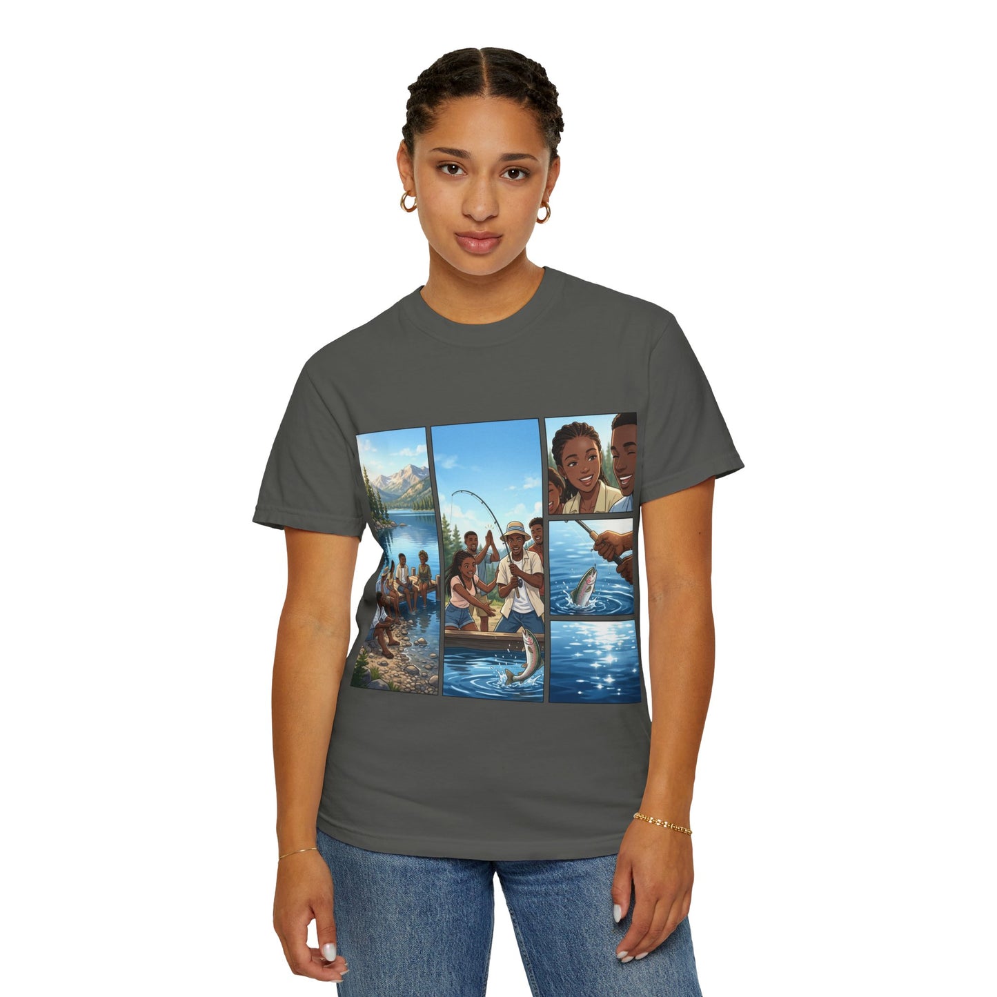 ake Tahoe Fishing Moments T-Shirt — Retro Outdoors Fishing Graphic Tee