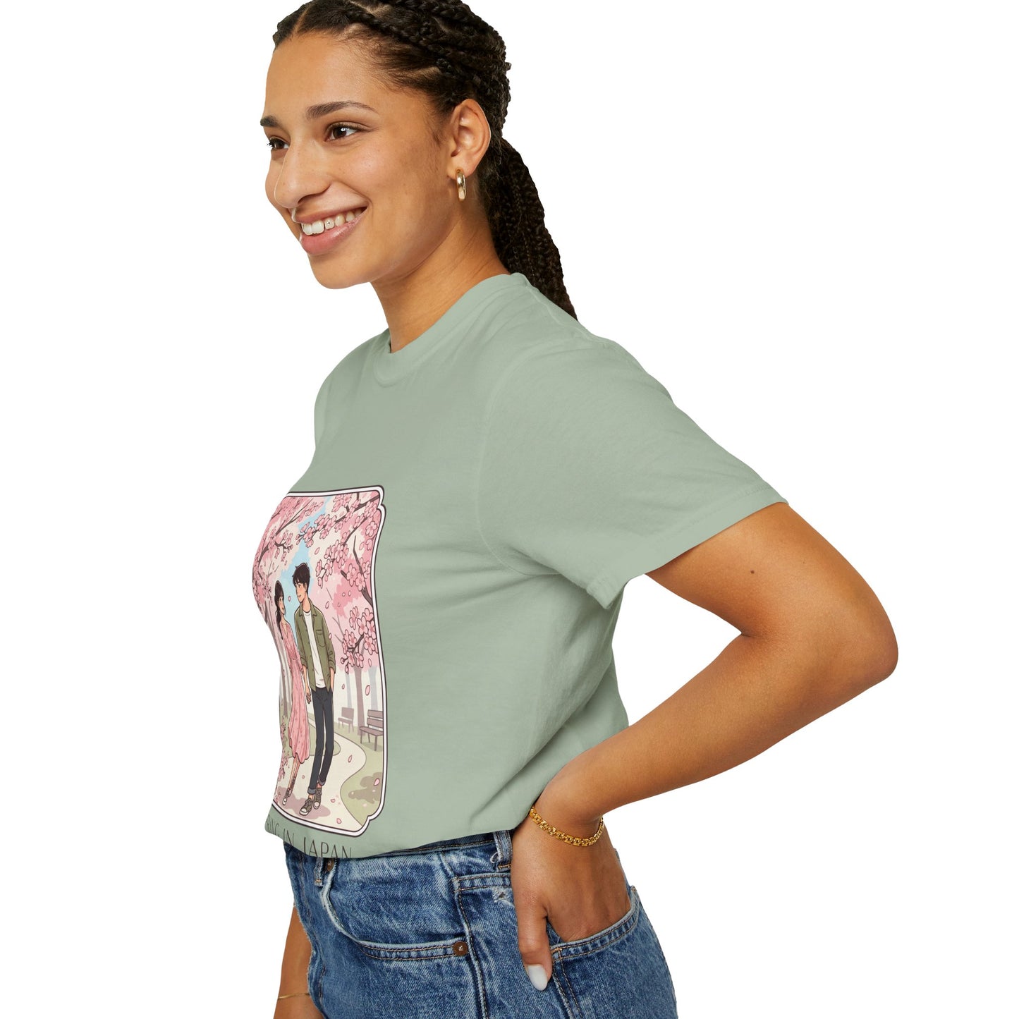 Spring in Japan T-Shirt — Cherry Blossom Couple Graphic Tee