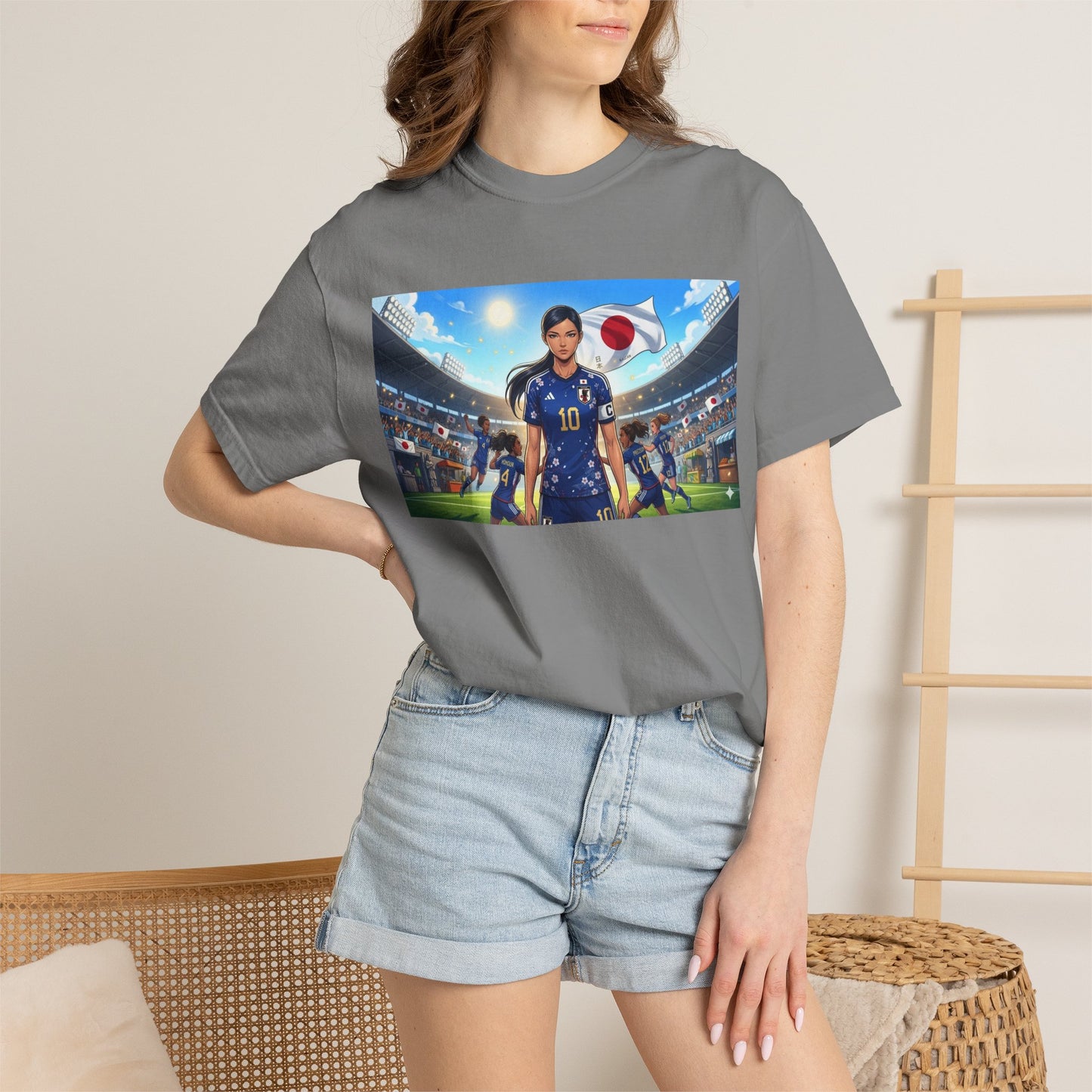 Soccer Player Japan T-Shirt — Japan Flag Soccer Fan Tee