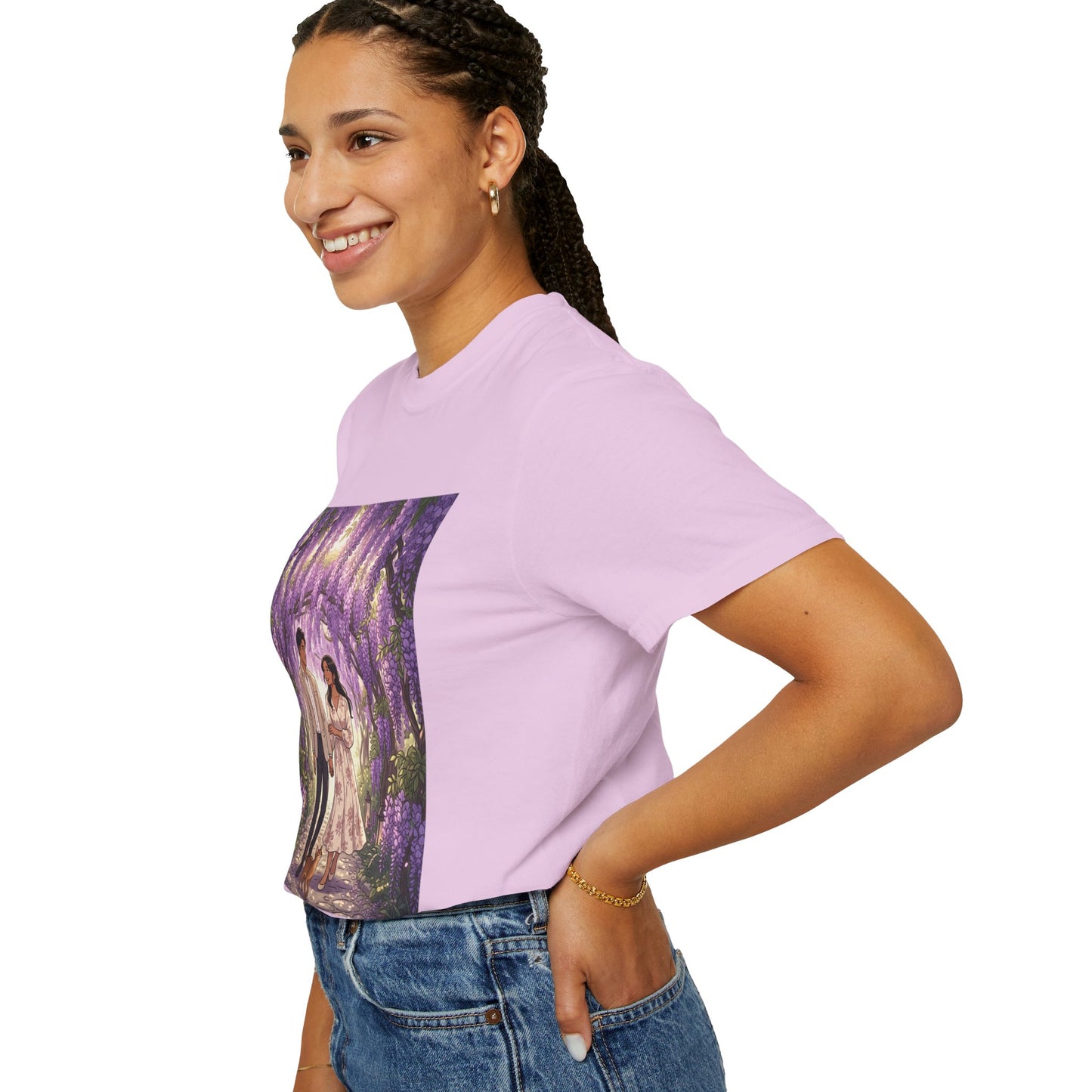 Spring of Us T-Shirt — Romantic Wisteria Couple Graphic Tee