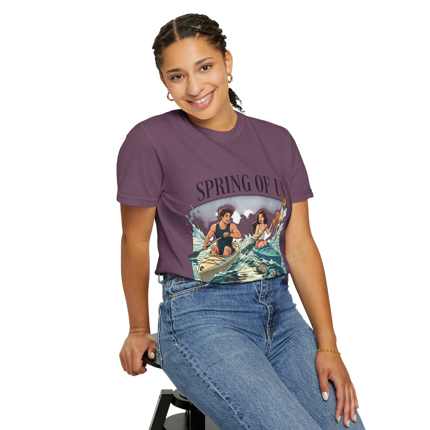 Spring of Us Kayaking T-Shirt — Retro Outdoor Adventure Tee