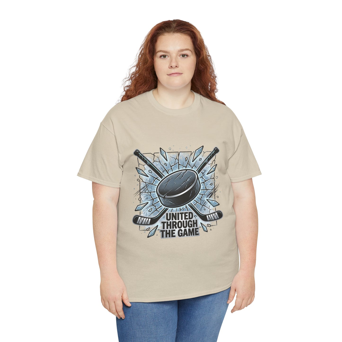 Hockey T-Shirt — "United Through the Game" Graphic Tee