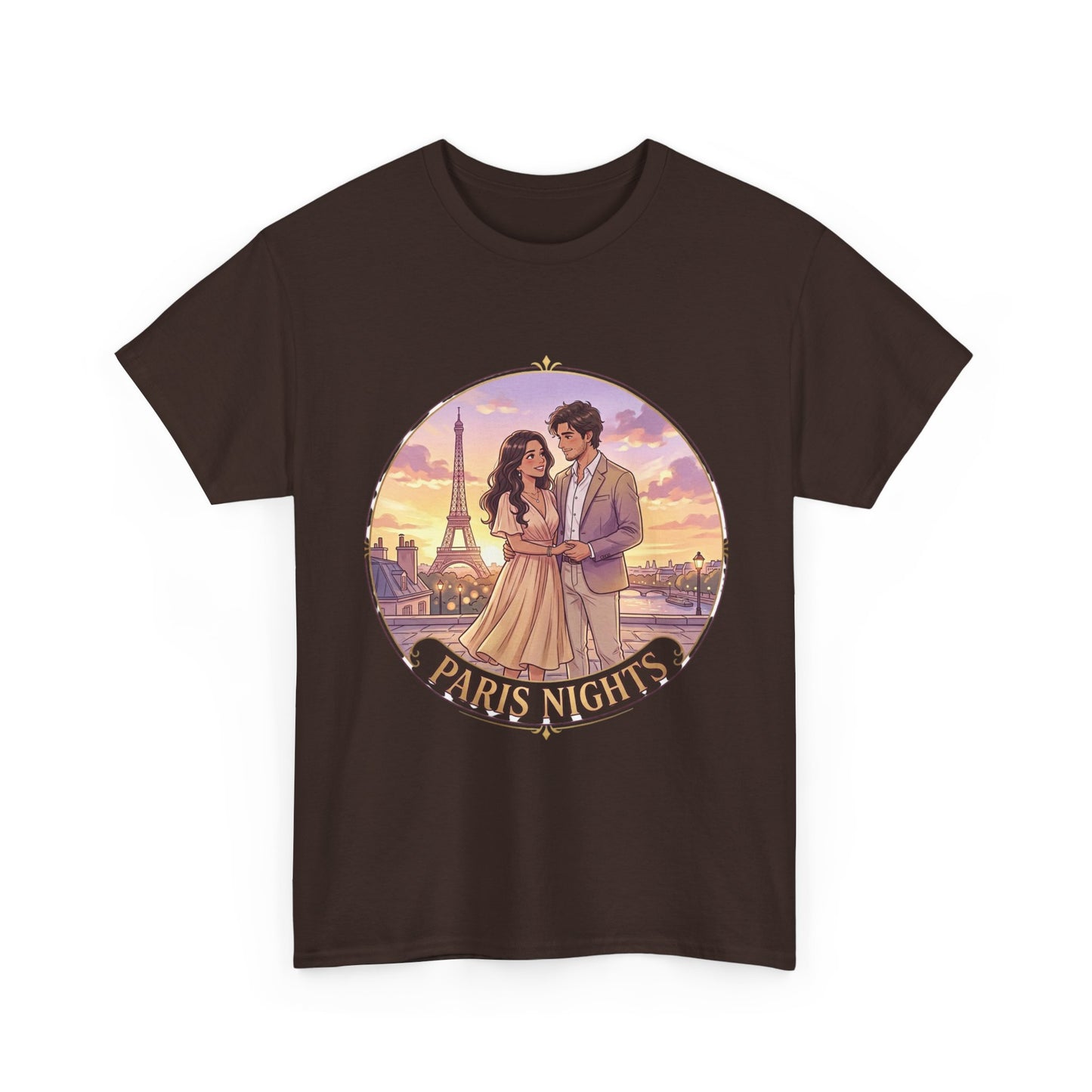 Paris Nights T-Shirt — Romantic Eiffel Tower Couple Tee