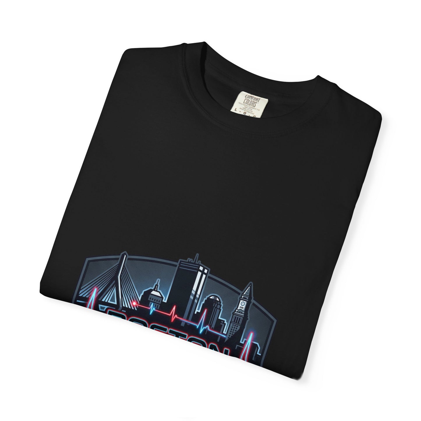 Boston Energy T-Shirt — City Skyline Neon Tee