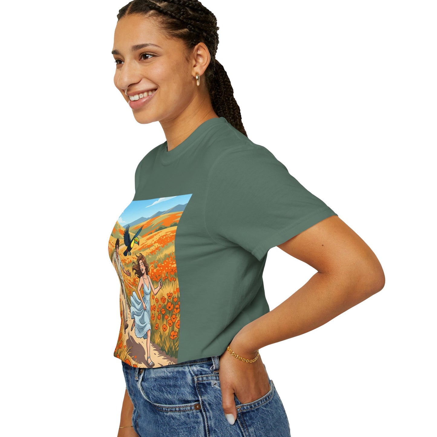 Spring of Us T-Shirt — Romantic Field Illustration Tee