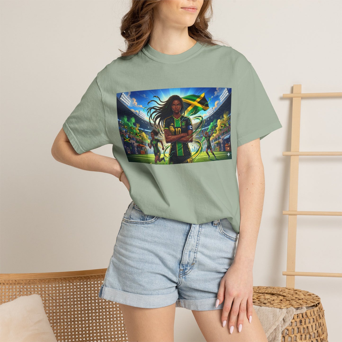 Jamaican Soccer Captain T-Shirt — Rasta Player Stadium Graphic Tee