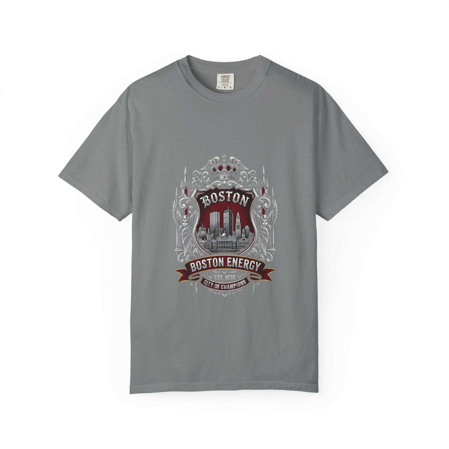 Boston Energy Vintage Crest T-Shirt — Retro City Skyline Tee
