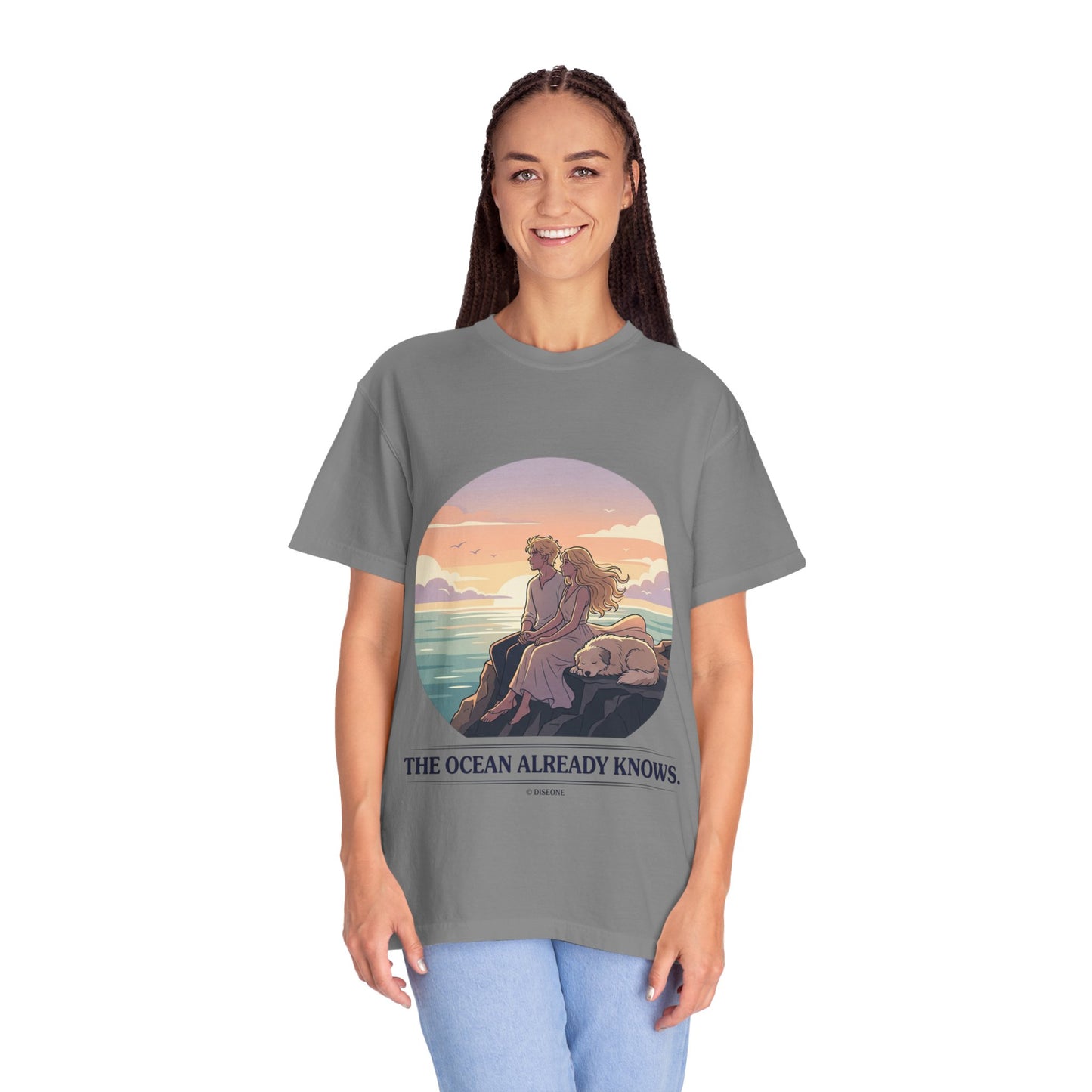 Ocean Sunset Graphic T-Shirt — "The Ocean Already Knows"