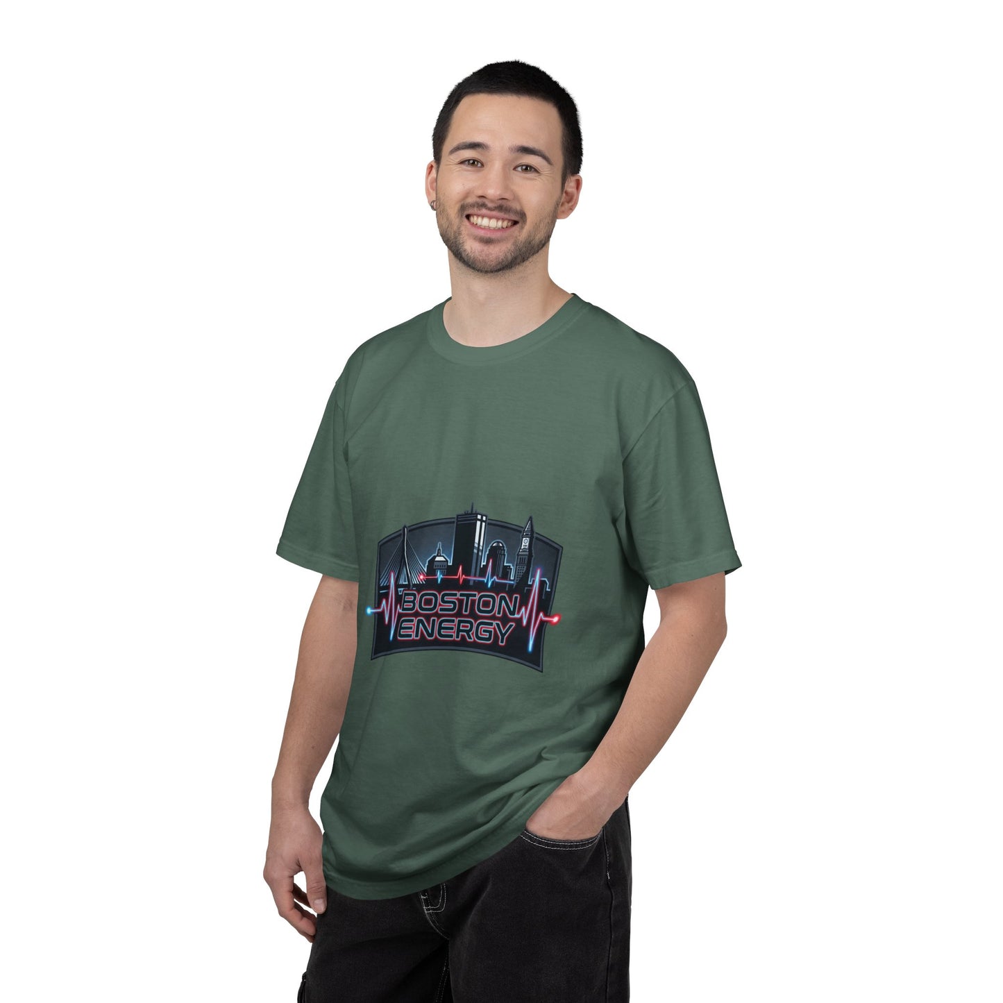 Boston Energy T-Shirt — City Skyline Neon Tee