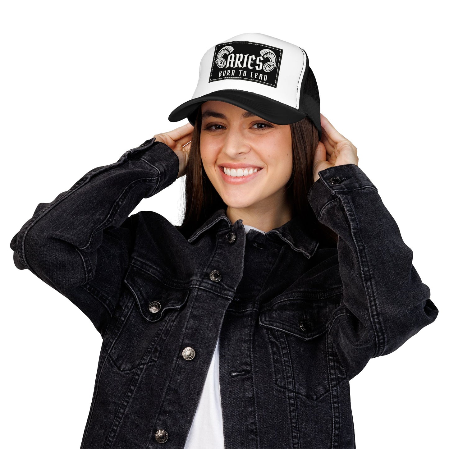 Trucker Hat - Aries 'Born to Lead' Zodiac Cap