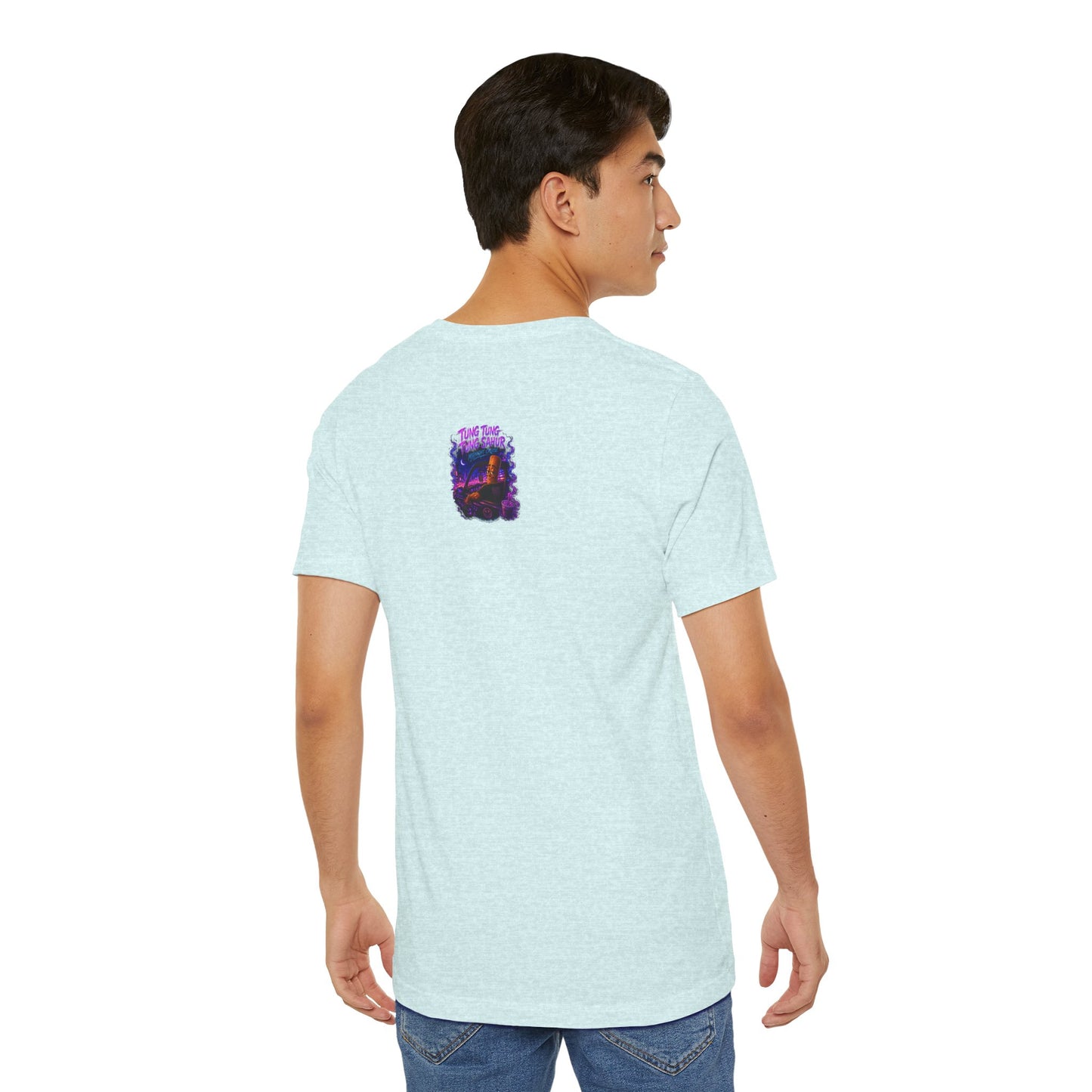 Tung Tung Tung Sahur Who Ride Like Us T-Shirt — Night Cruise Vaporwave Graphic Tee