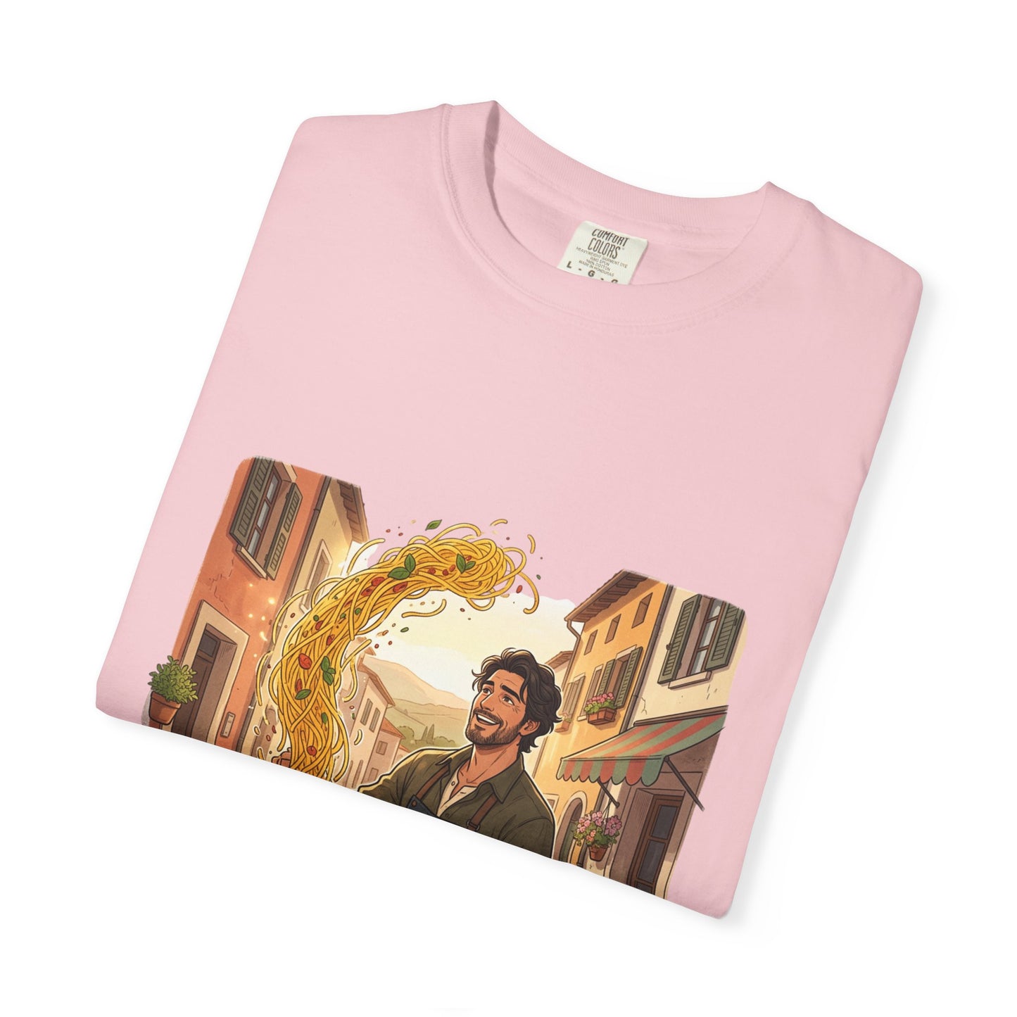 Italian Chef Pasta Toss T-Shirt — Vintage Street Kitchen Cooking Graphic Tee