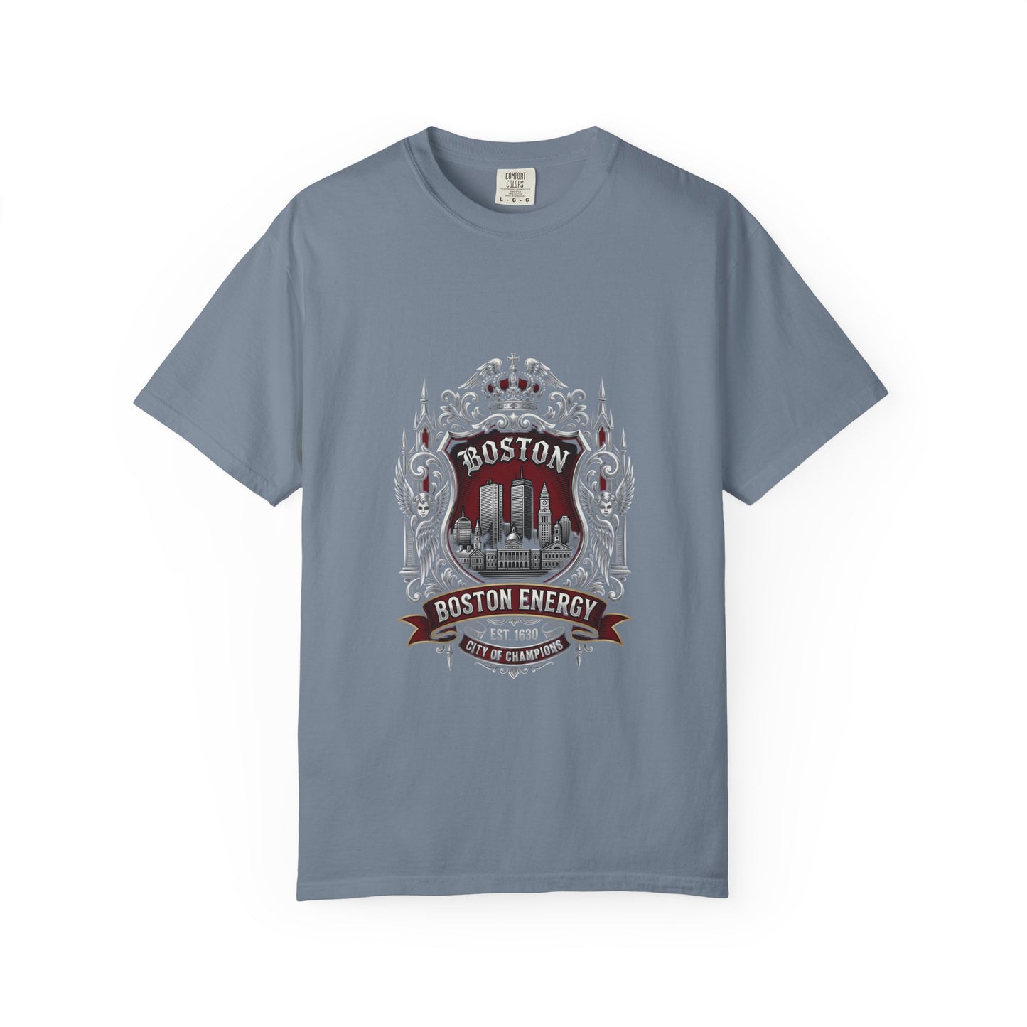 Boston Energy Vintage Crest T-Shirt — Retro City Skyline Tee
