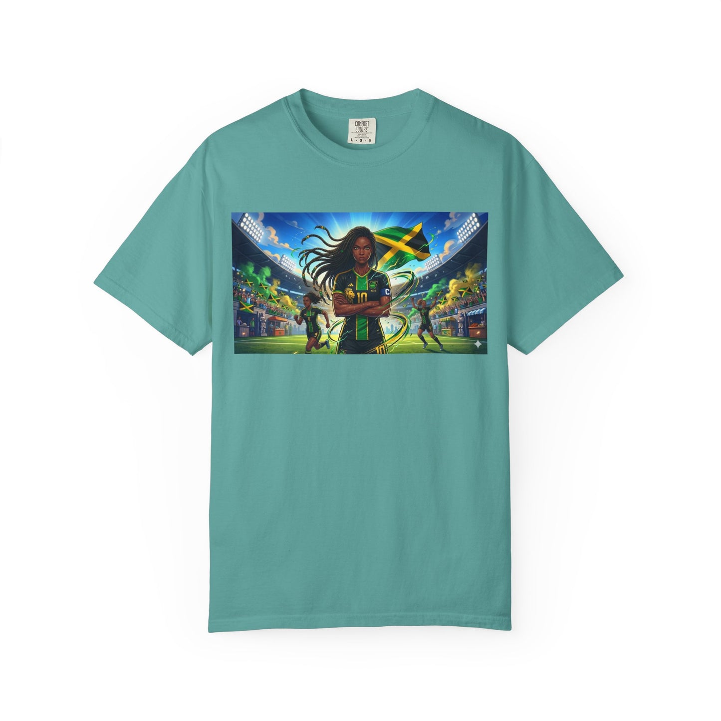 Jamaican Soccer Captain T-Shirt — Rasta Player Stadium Graphic Tee