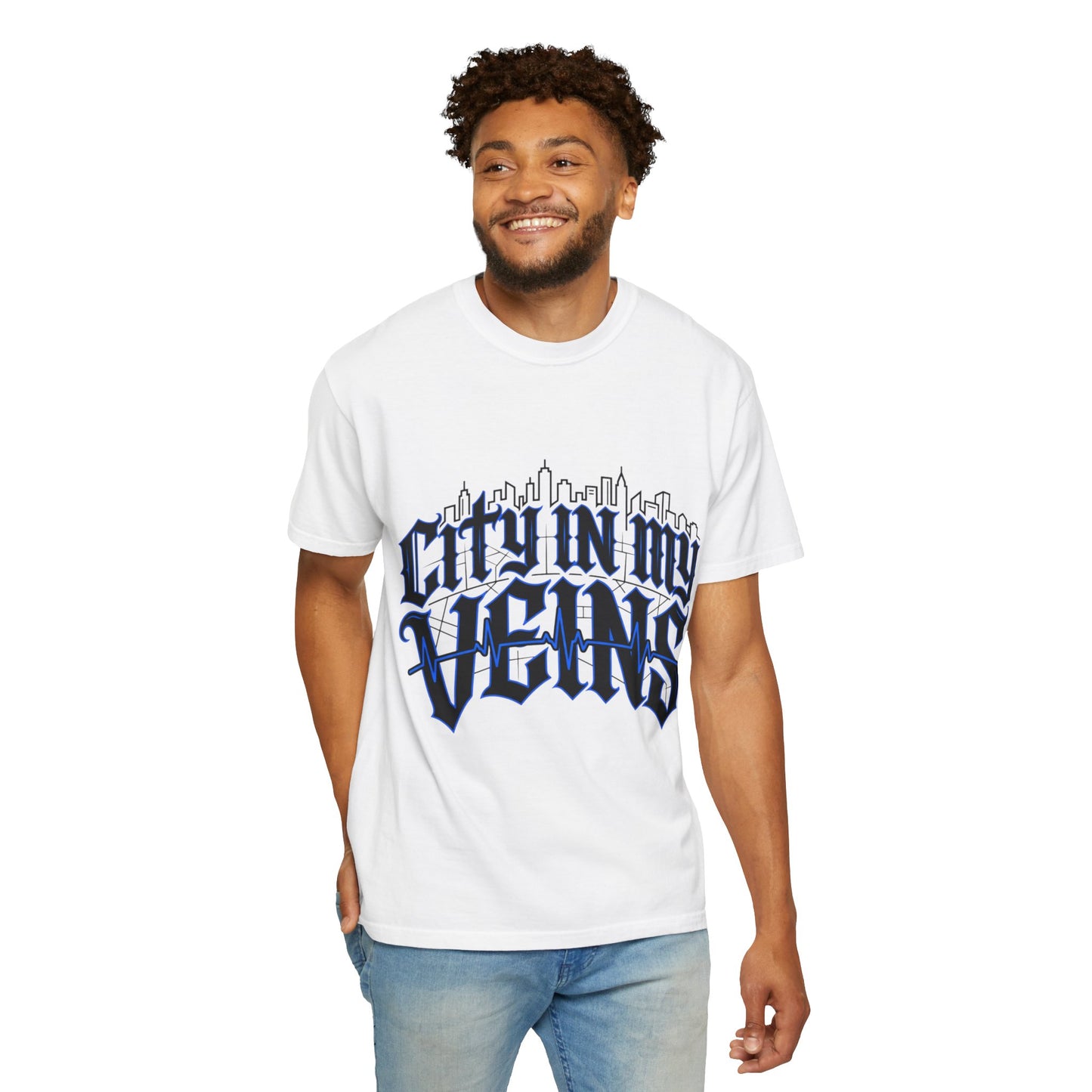 City in My Veins T-Shirt — Urban Skyline Graphic Tee