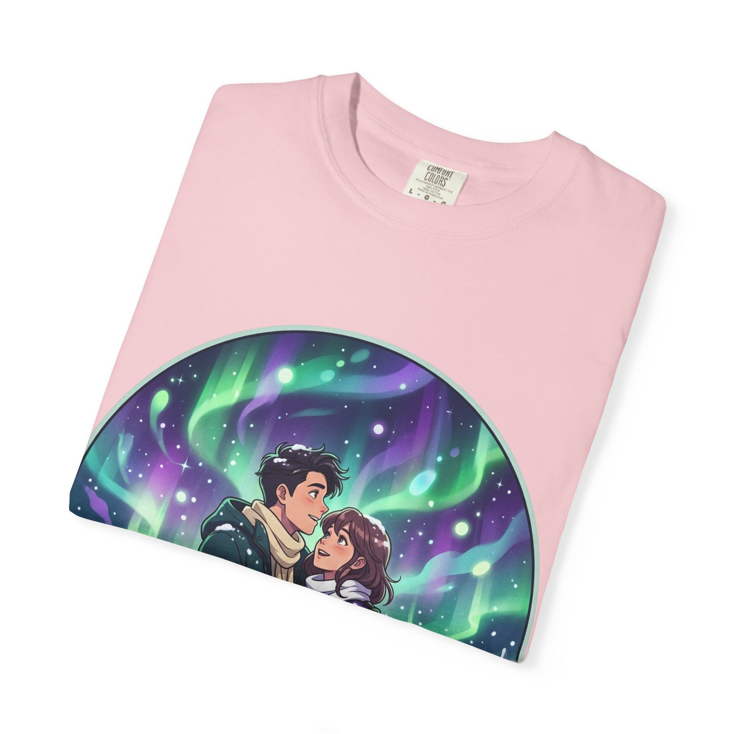 Night Magic T-Shirt — Northern Lights Couple Illustration
