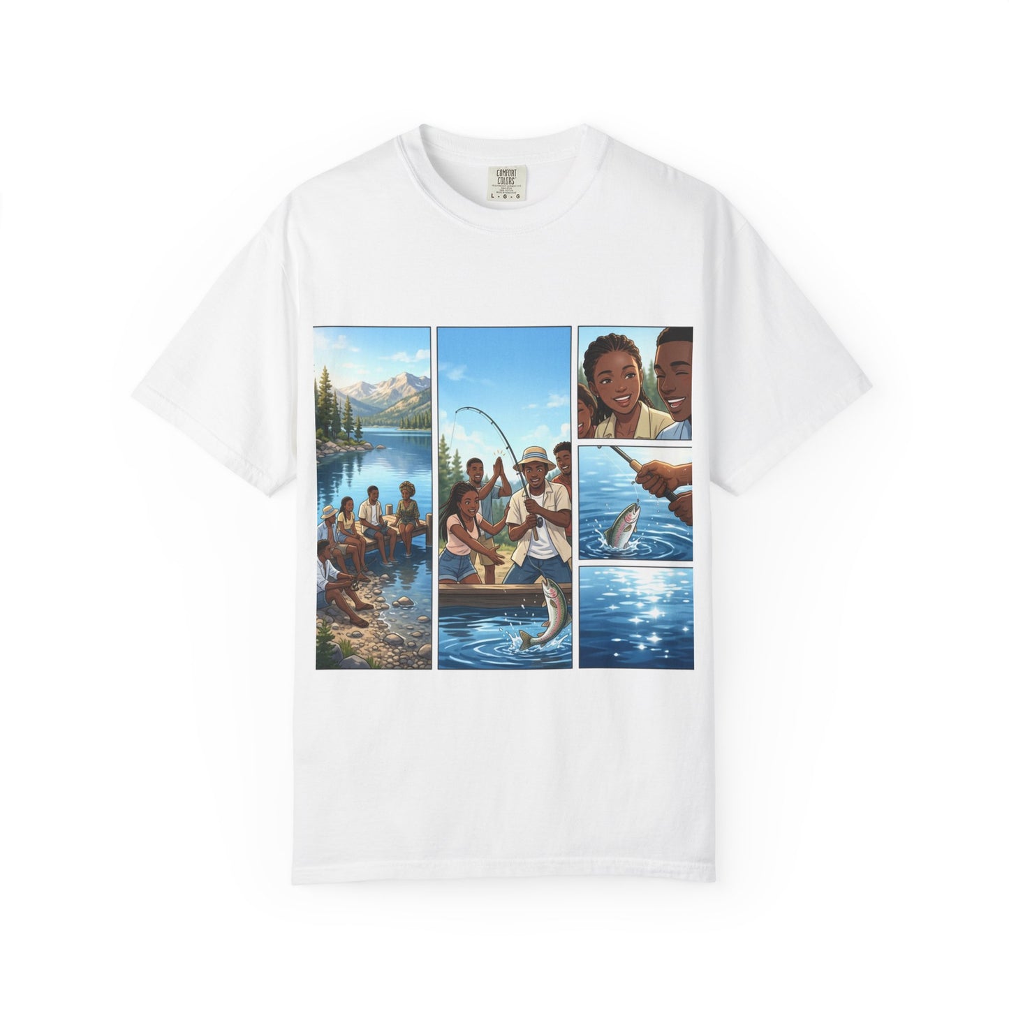 ake Tahoe Fishing Moments T-Shirt — Retro Outdoors Fishing Graphic Tee