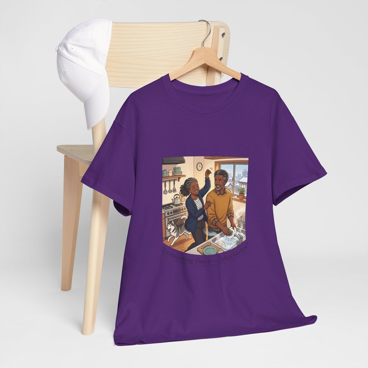 Dishwashing Dance Tee — Couple Kitchen Graphic T-Shirt