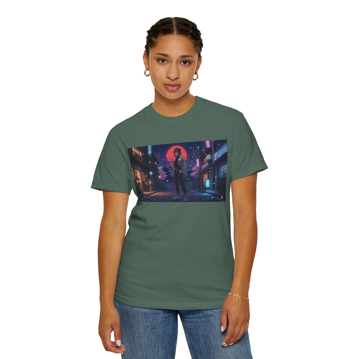 Japan — Samurai City Tradition + Nightscape T-Shirt —  Graphic Tee