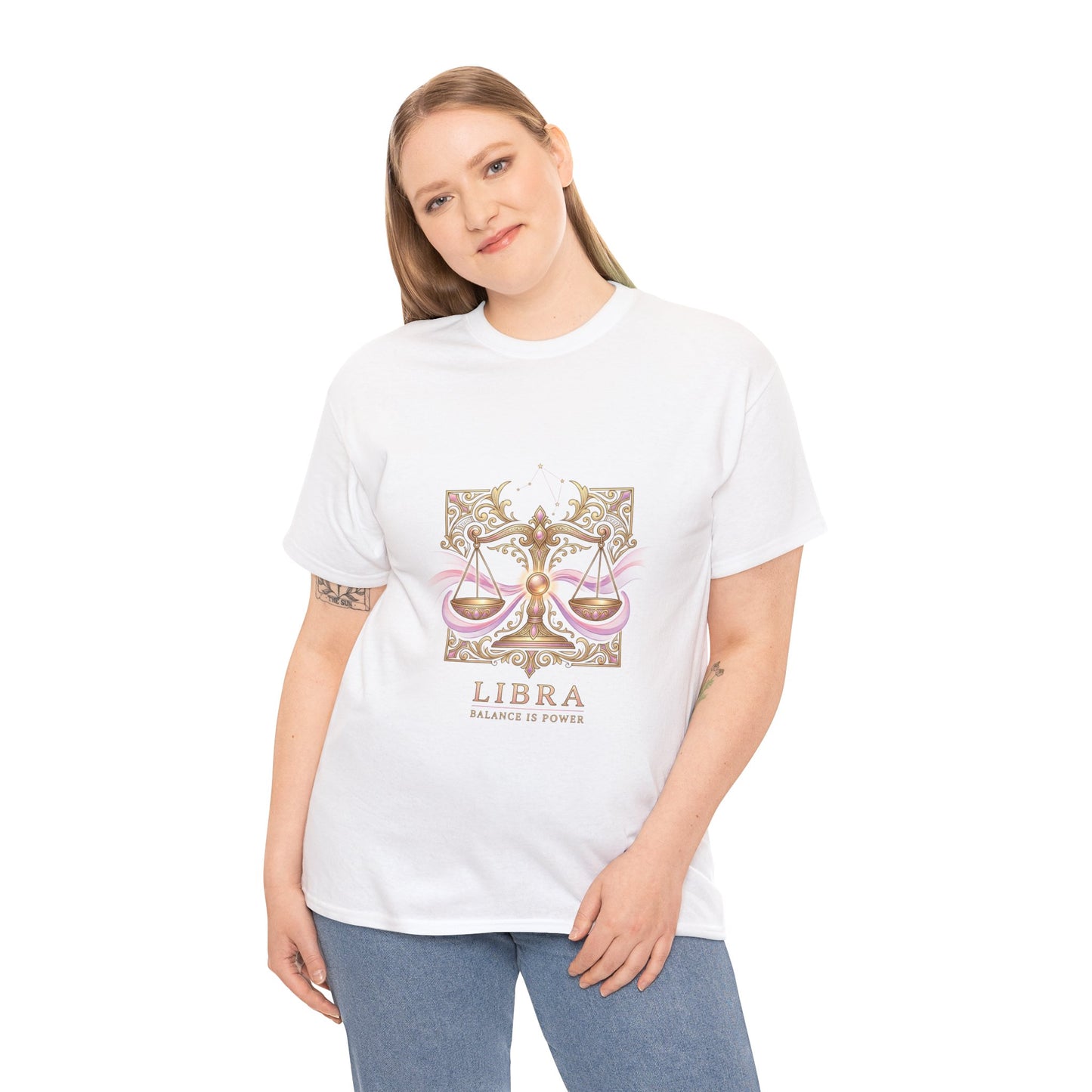 Libra Scales T‑Shirt — Zodiac Balance Is Power Tee