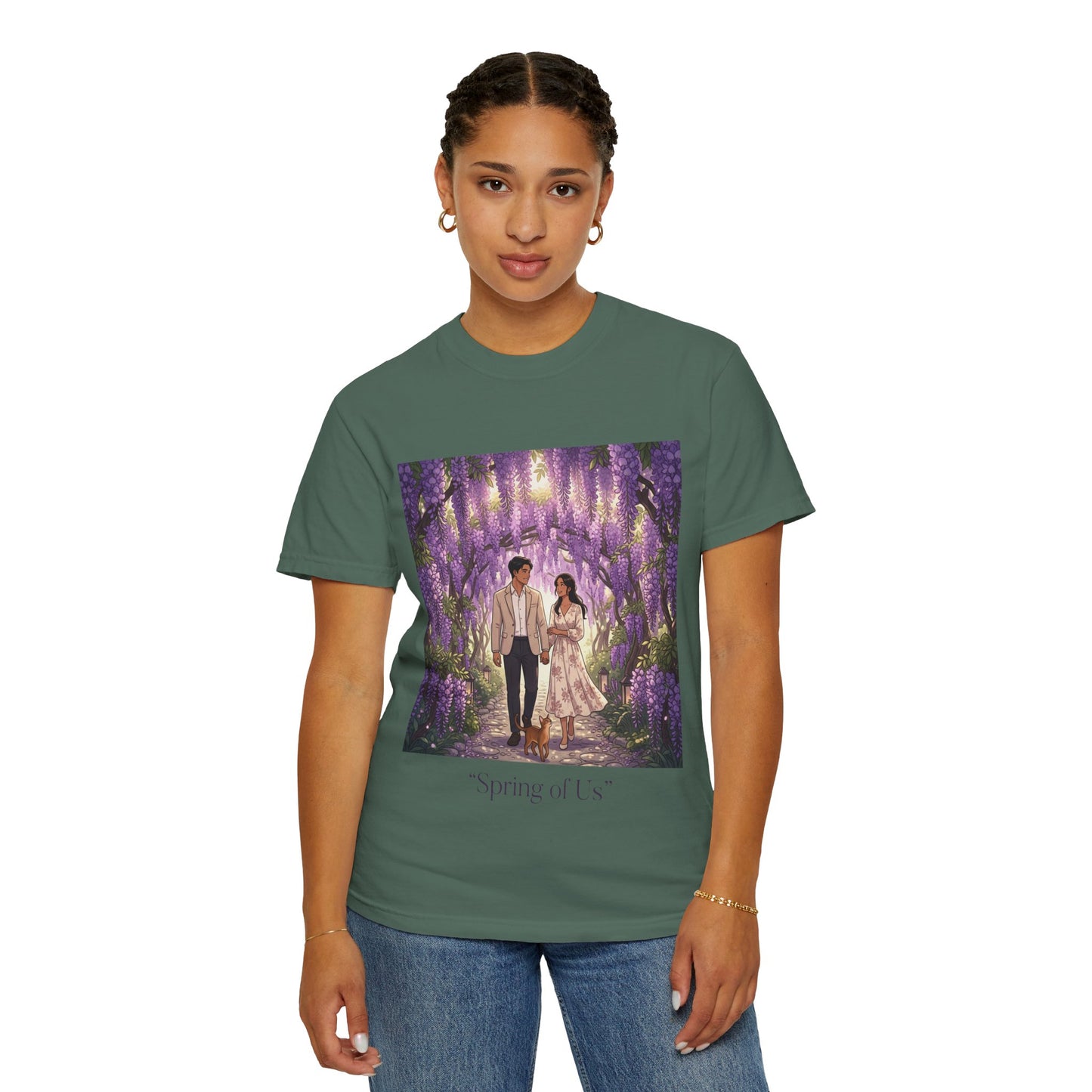 Spring of Us T-Shirt — Romantic Wisteria Couple Graphic Tee