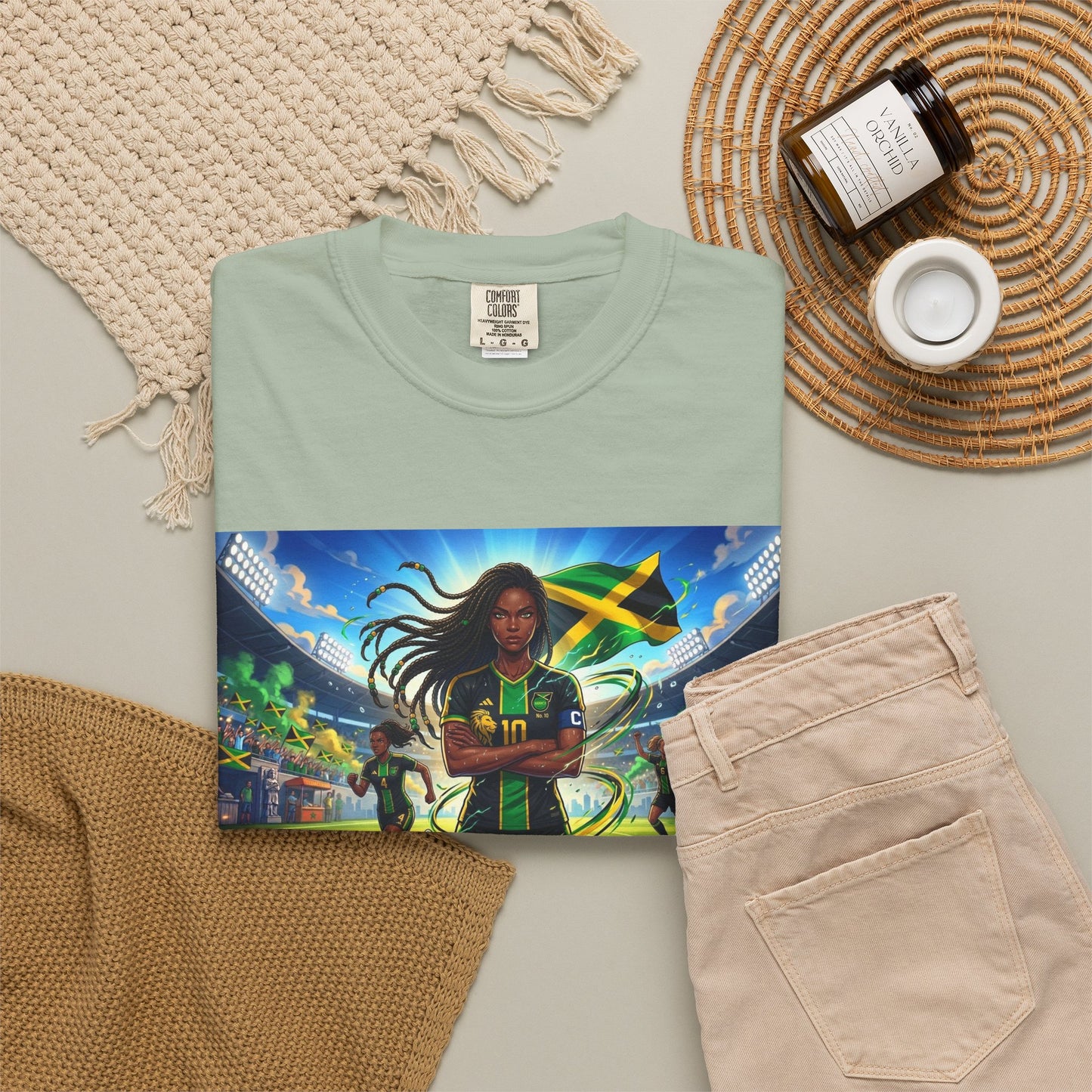 Jamaican Soccer Captain T-Shirt — Rasta Player Stadium Graphic Tee