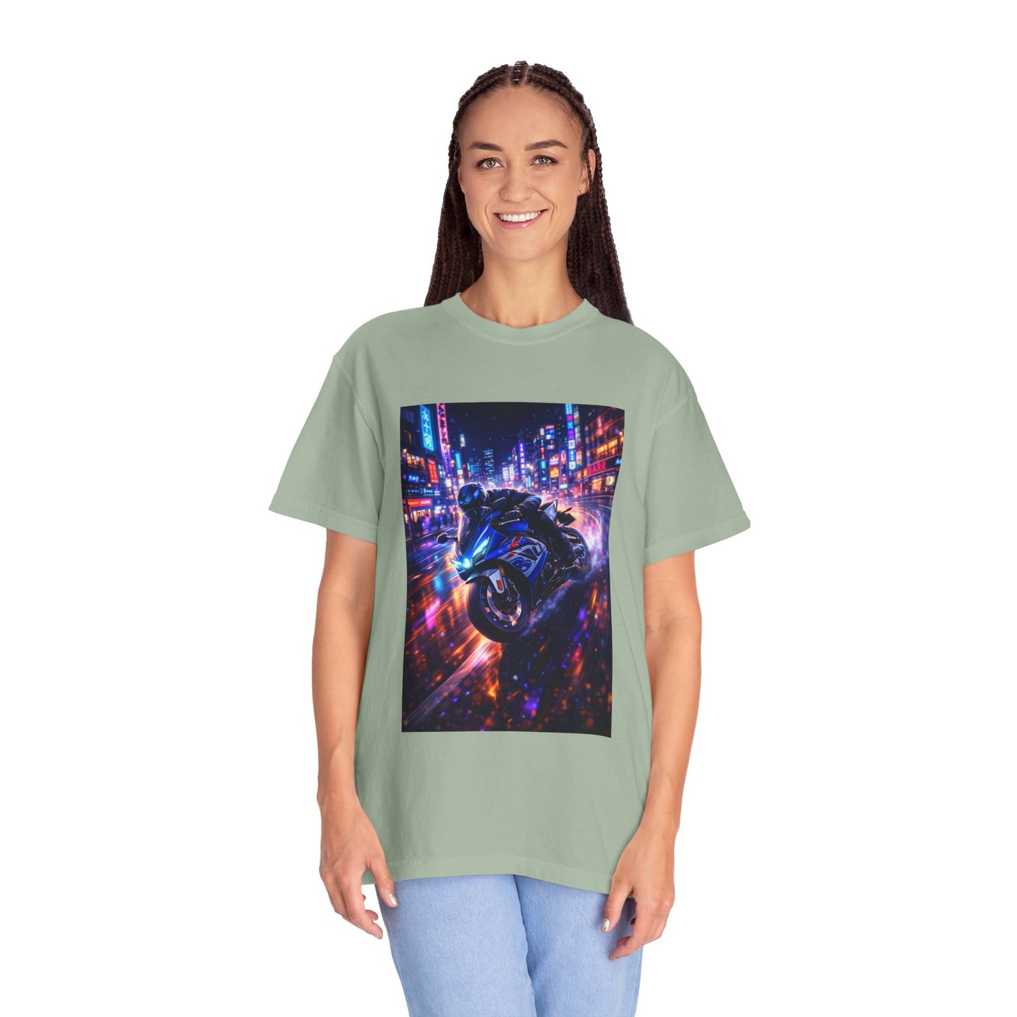 Suzuki GSX-R1000-NEON NIGHT RUN -  T-Shirt — Neon Night Rider Graphic Tee