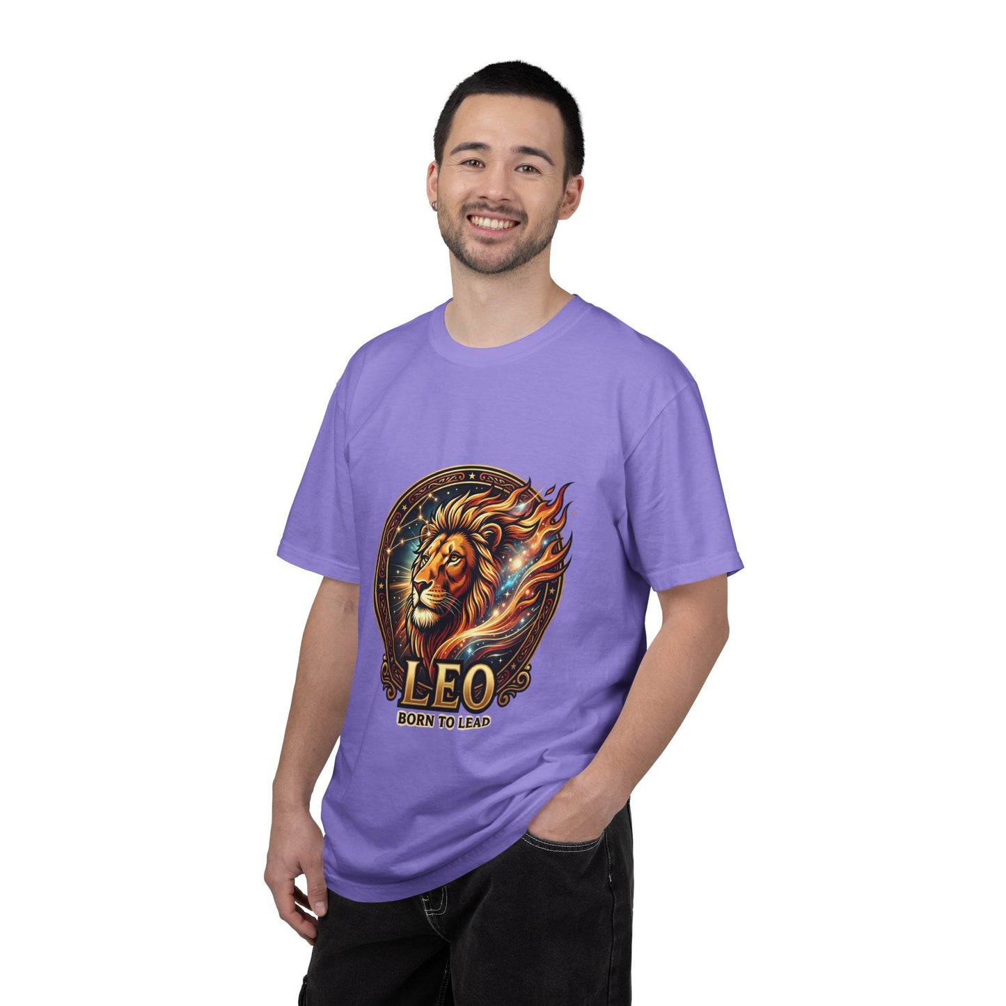 Leo 'Born to Lead' T-Shirt — Bold Zodiac Lion Graphic Tee