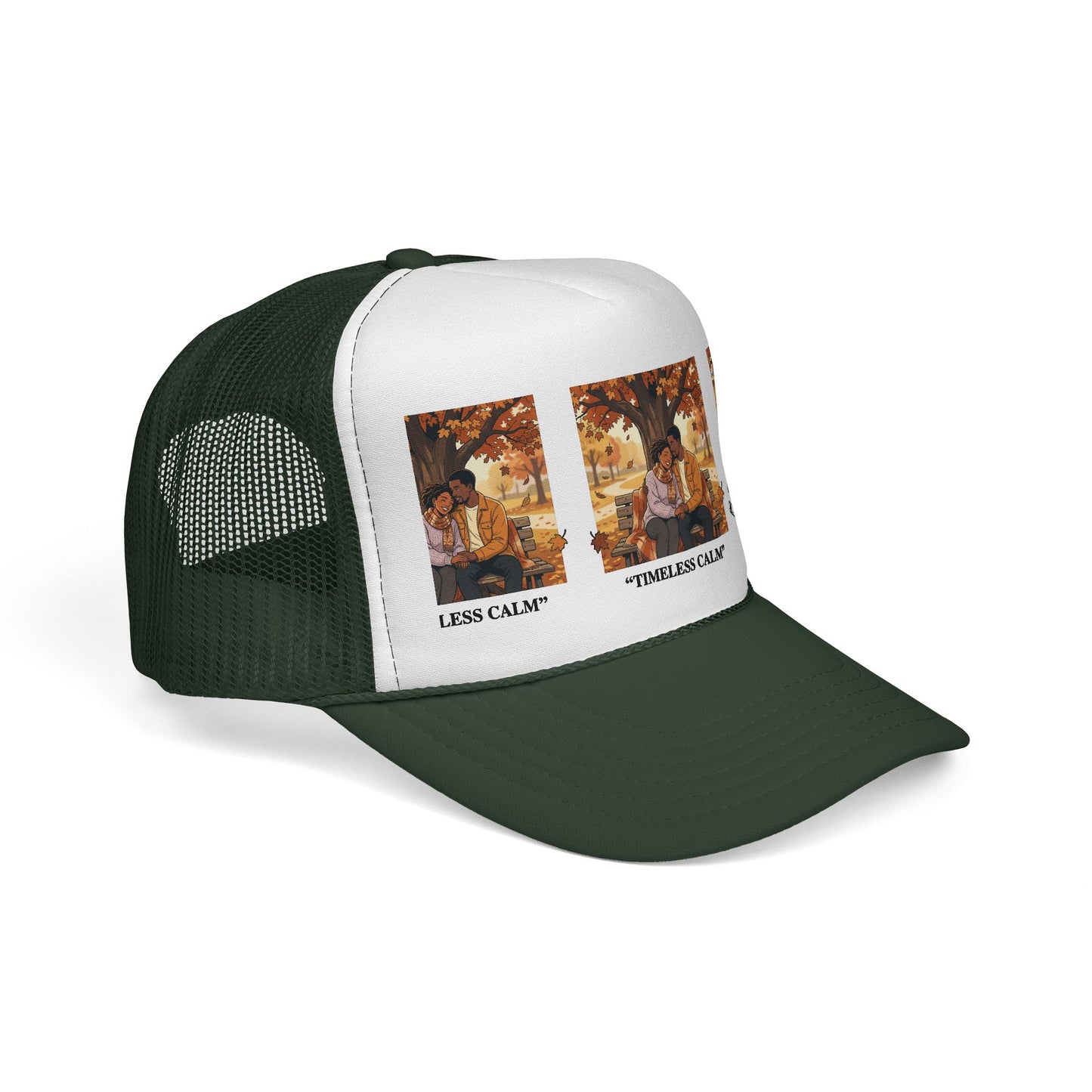 Trucker Cap — "Timeless Calm" Autumn Couple Vintage Patch