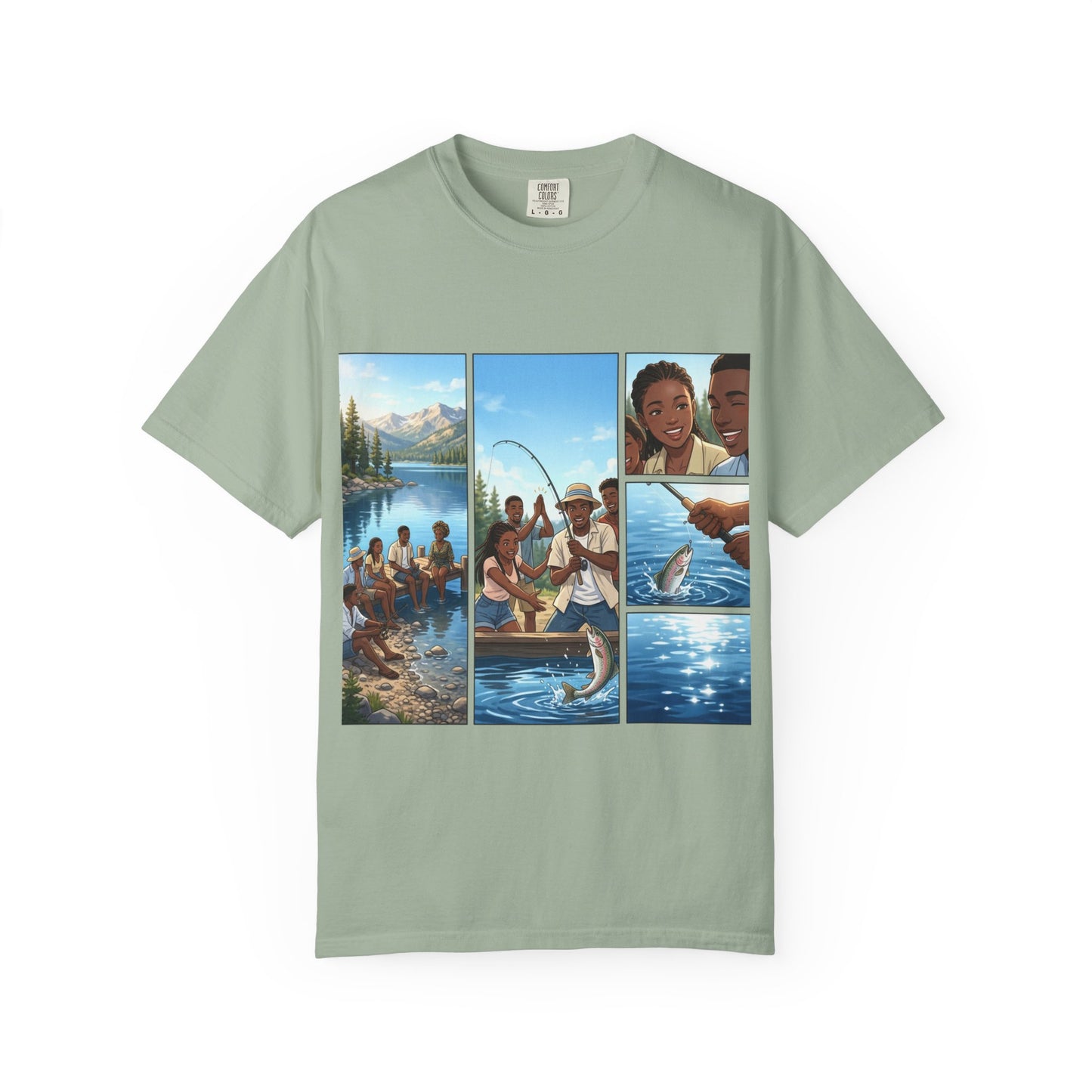 ake Tahoe Fishing Moments T-Shirt — Retro Outdoors Fishing Graphic Tee