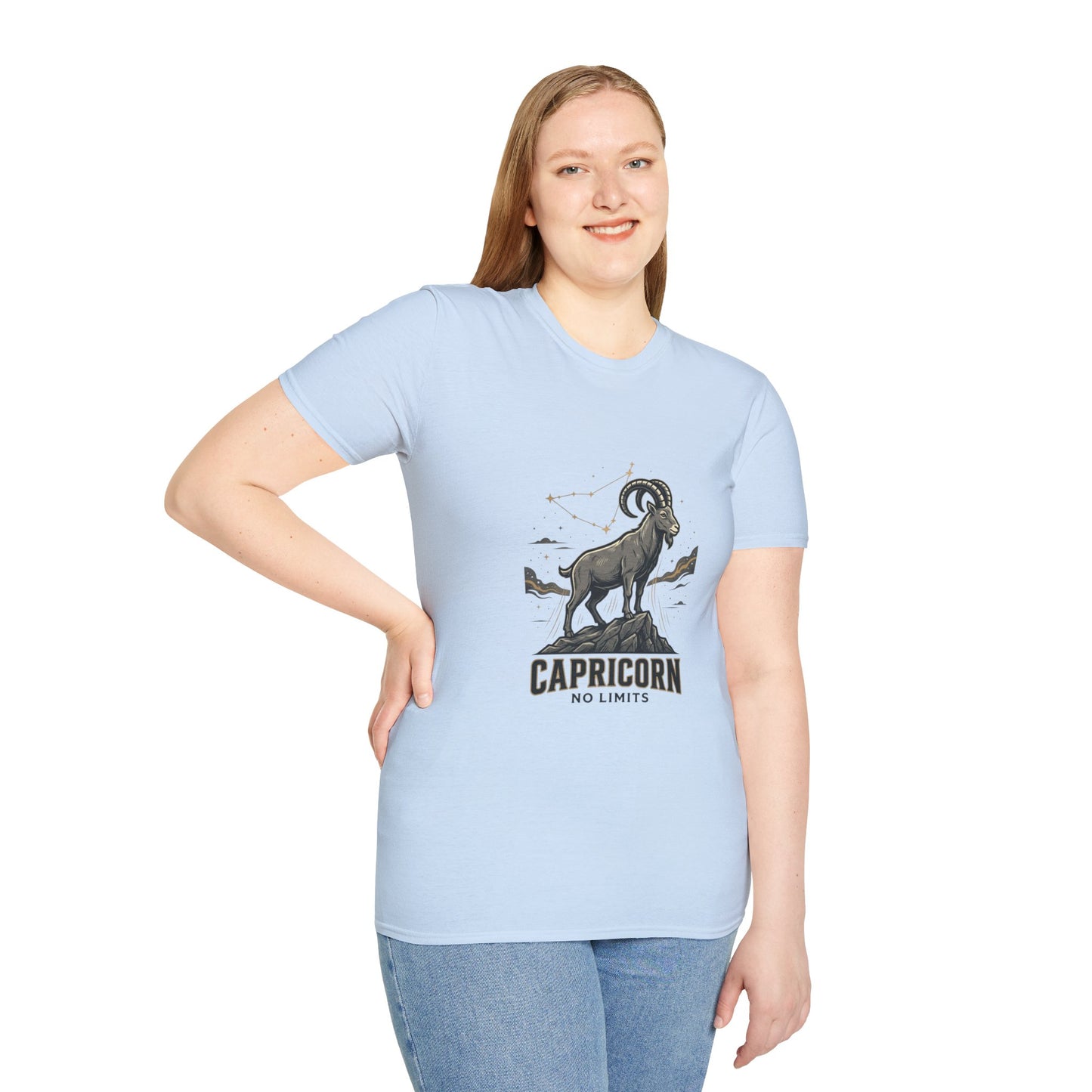 Capricorn 'No Limits' Zodiac T-Shirt — Goat Constellation Astrology Tee