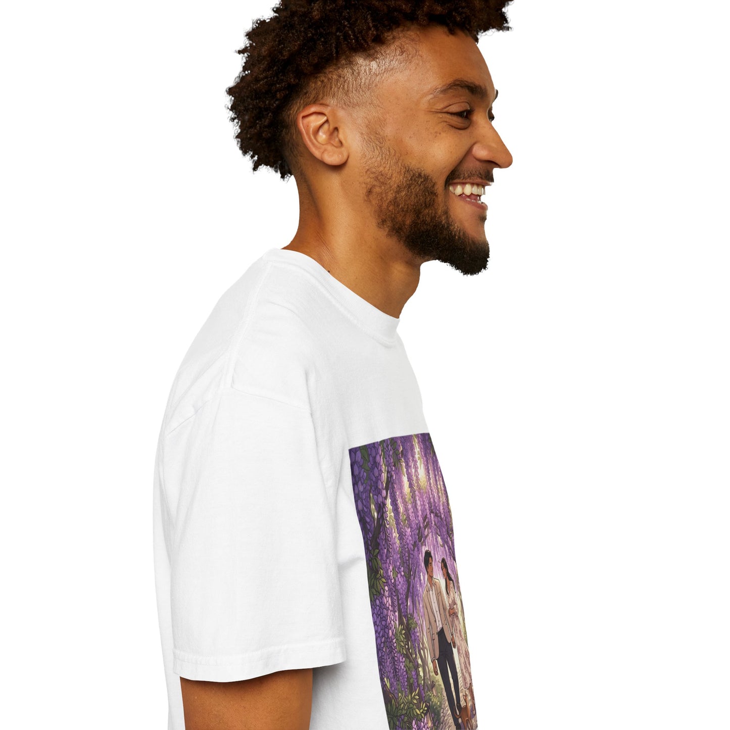 Spring of Us T-Shirt — Romantic Wisteria Couple Graphic Tee