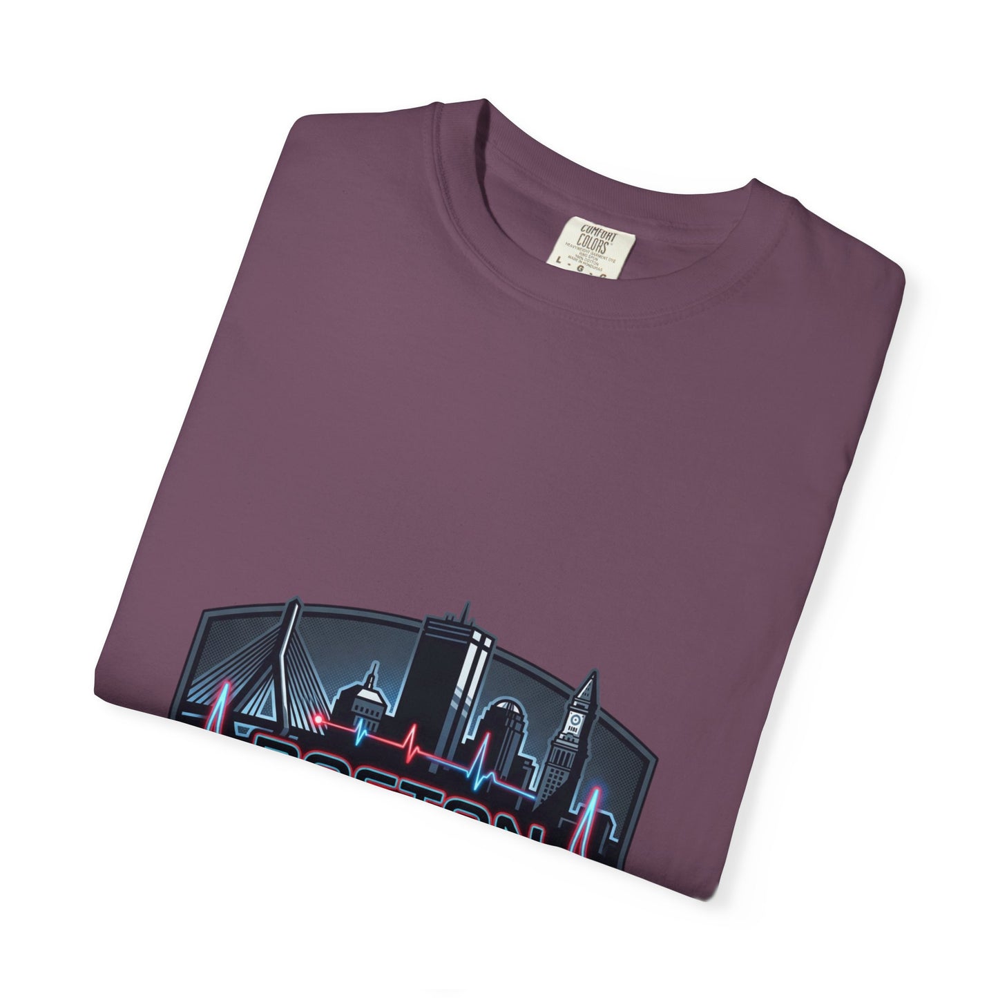 Boston Energy T-Shirt — City Skyline Neon Tee
