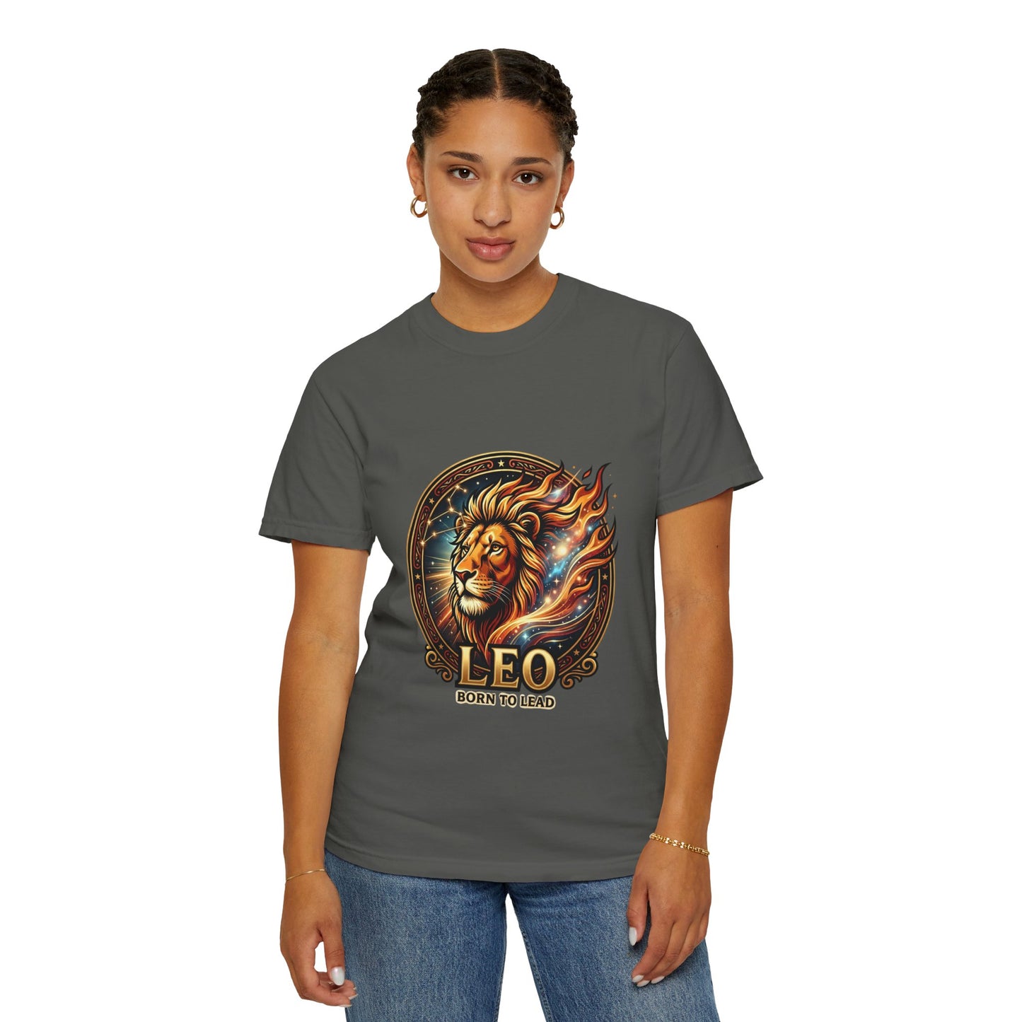 Leo 'Born to Lead' T-Shirt — Bold Zodiac Lion Graphic Tee