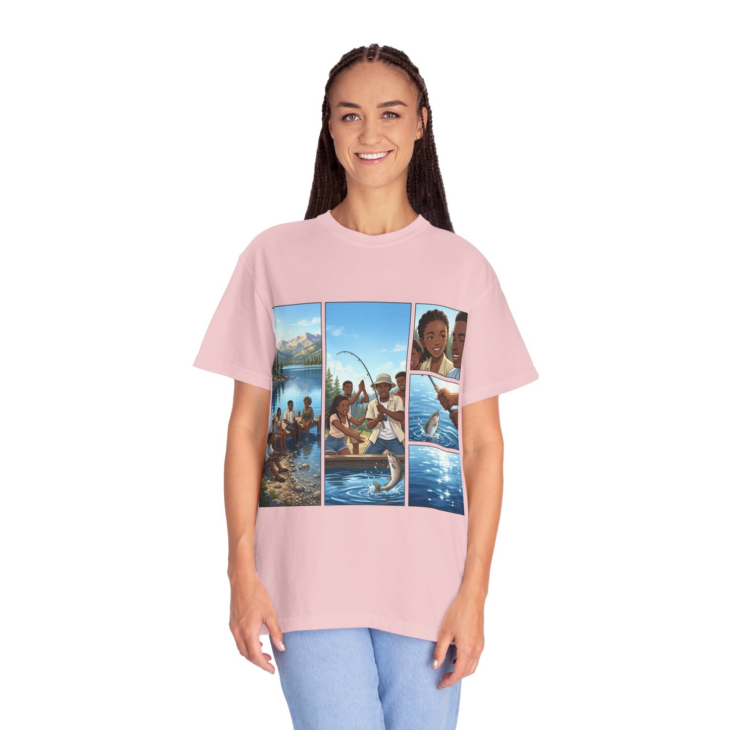 ake Tahoe Fishing Moments T-Shirt — Retro Outdoors Fishing Graphic Tee
