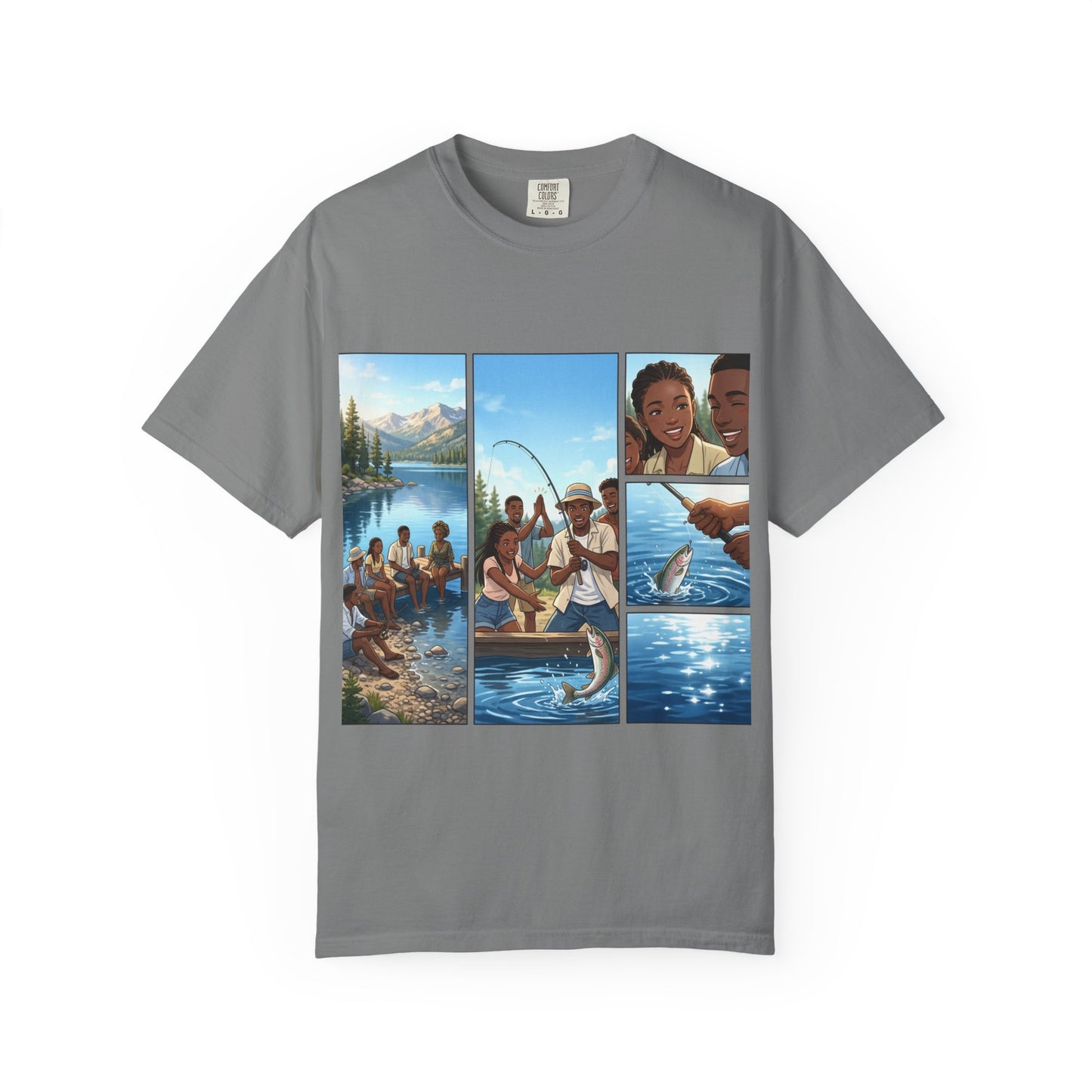 ake Tahoe Fishing Moments T-Shirt — Retro Outdoors Fishing Graphic Tee