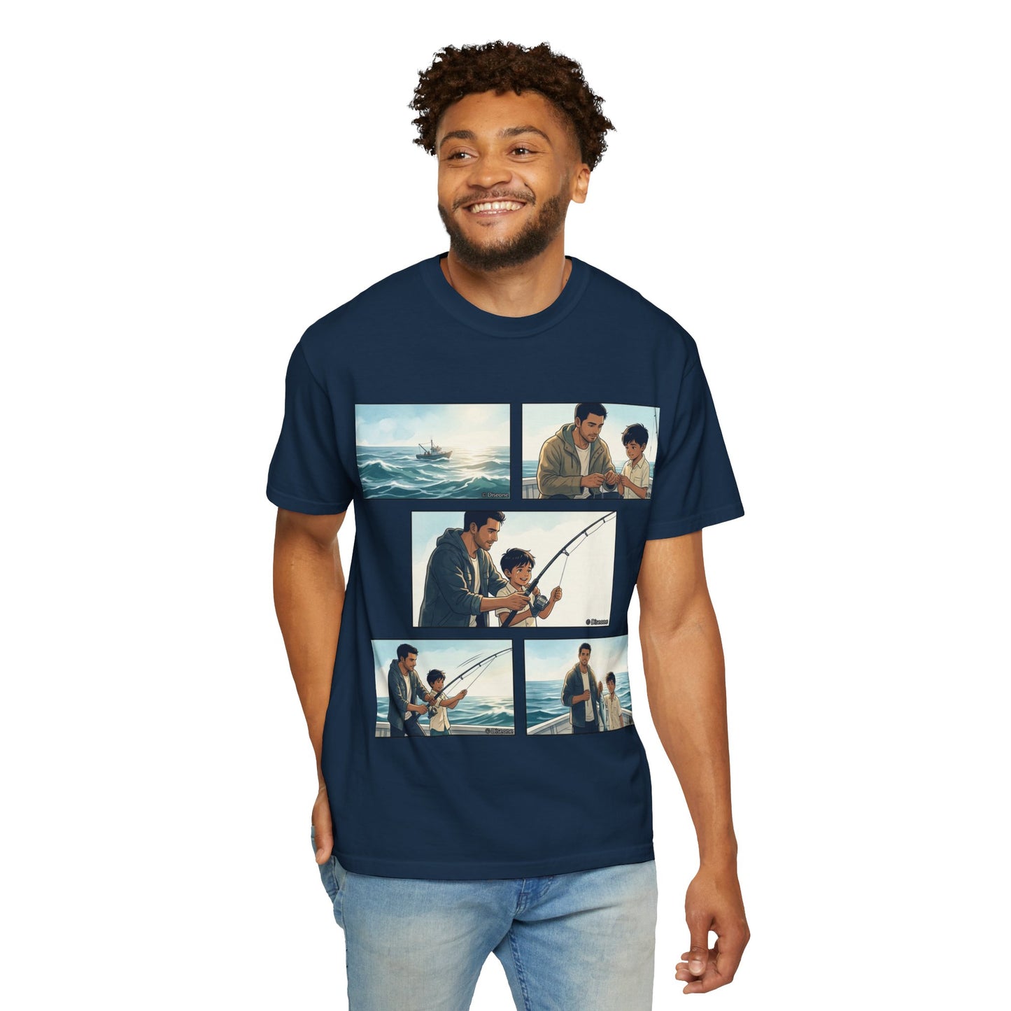 MORNING TIDES” (FATHER & SON EDITION) T-Shirt — Dad & Son Beach Fishing Graphic Tee