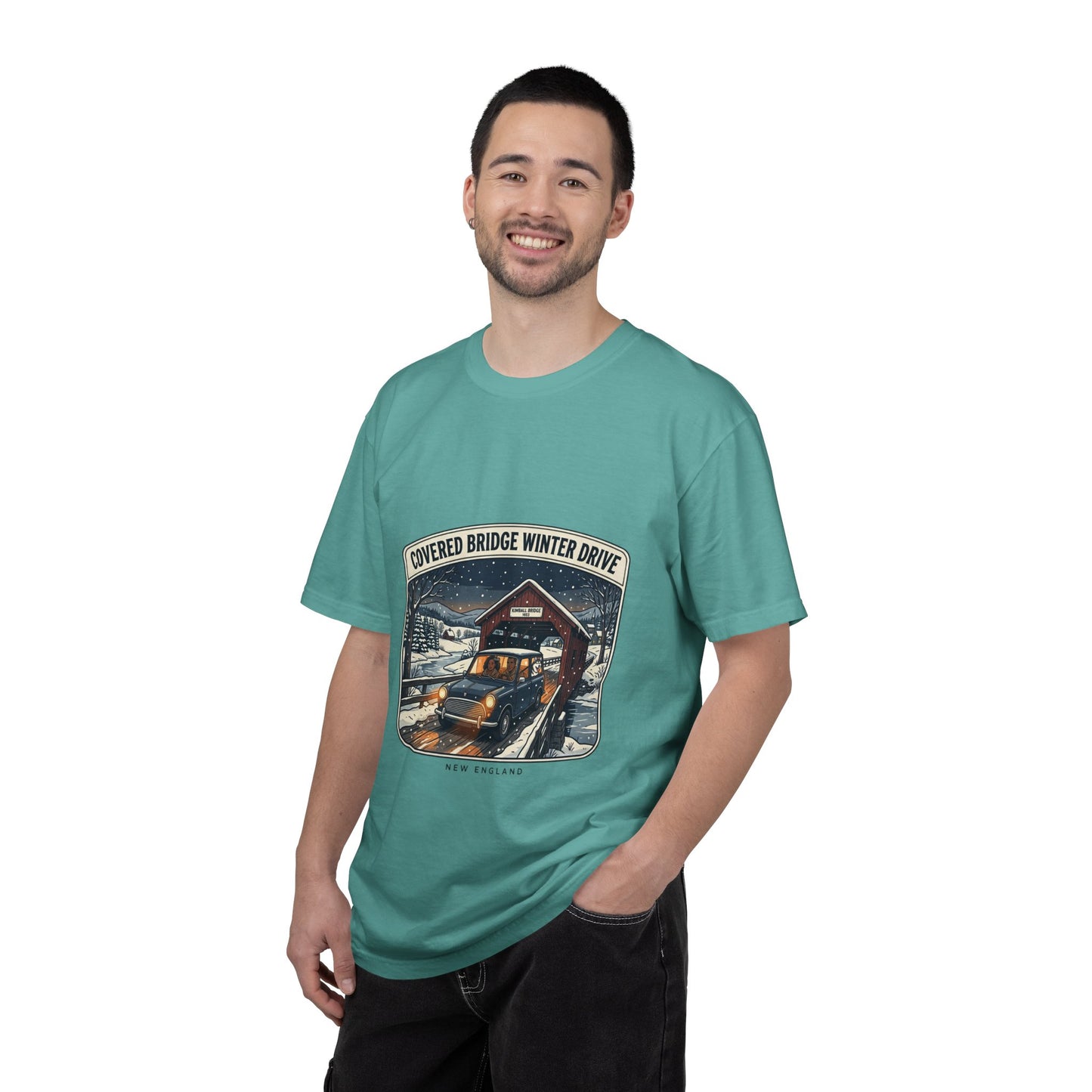 Covered Bridge Winter Drive T-Shirt