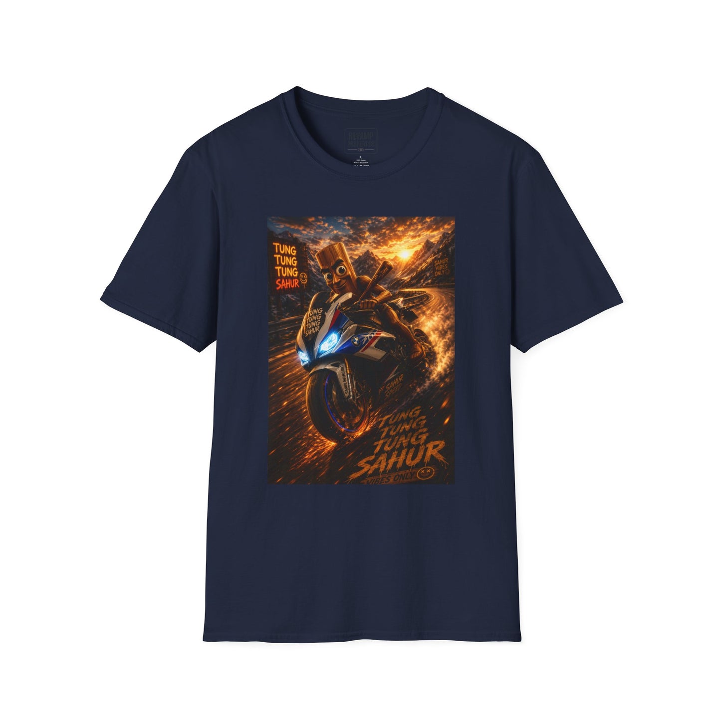 Tung Tung Tung Sahur 2 Wheels On Steel & Fire T-Shirt — "Time To Turn The Tide" Tee