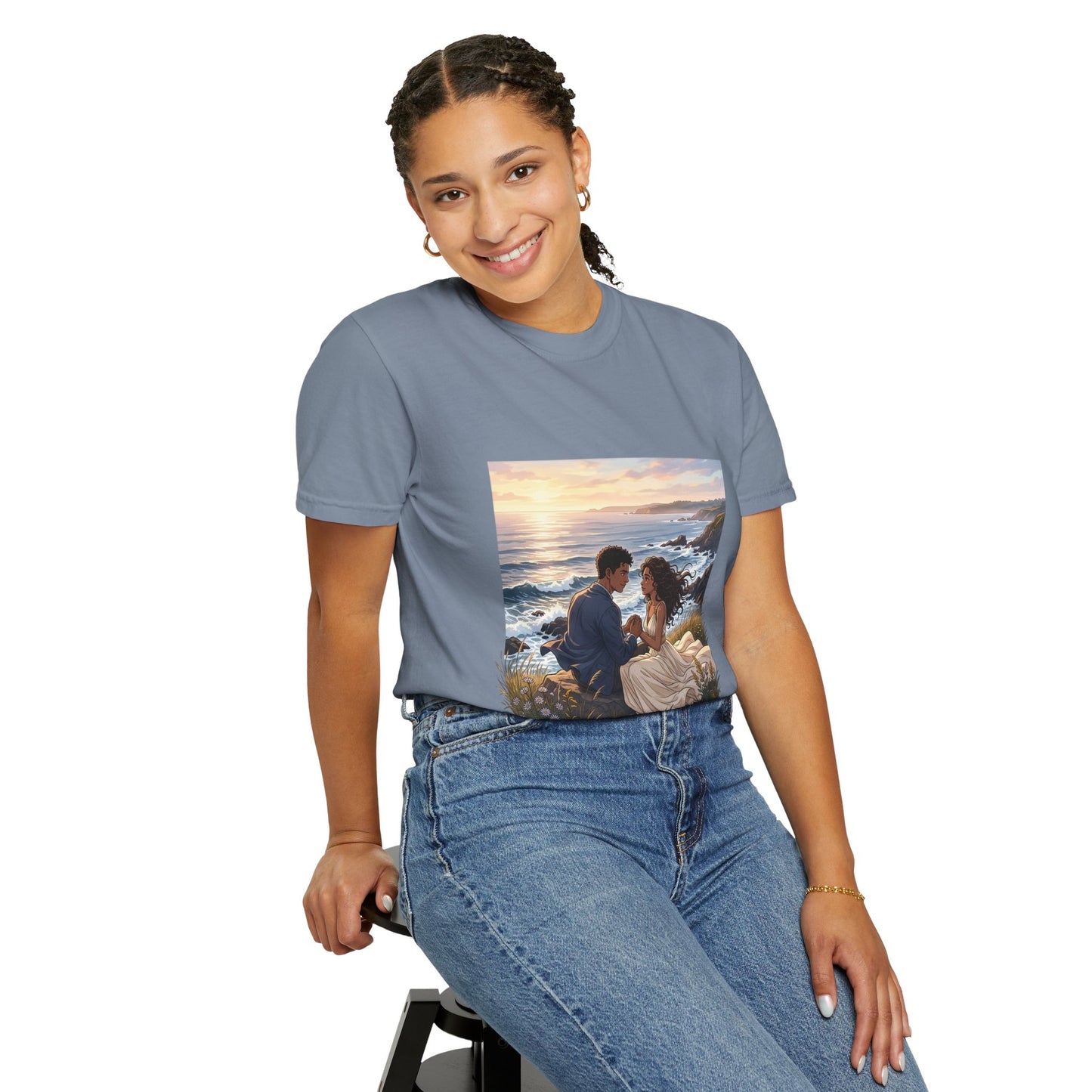 Romantic Sunset Beach Couple T-Shirt