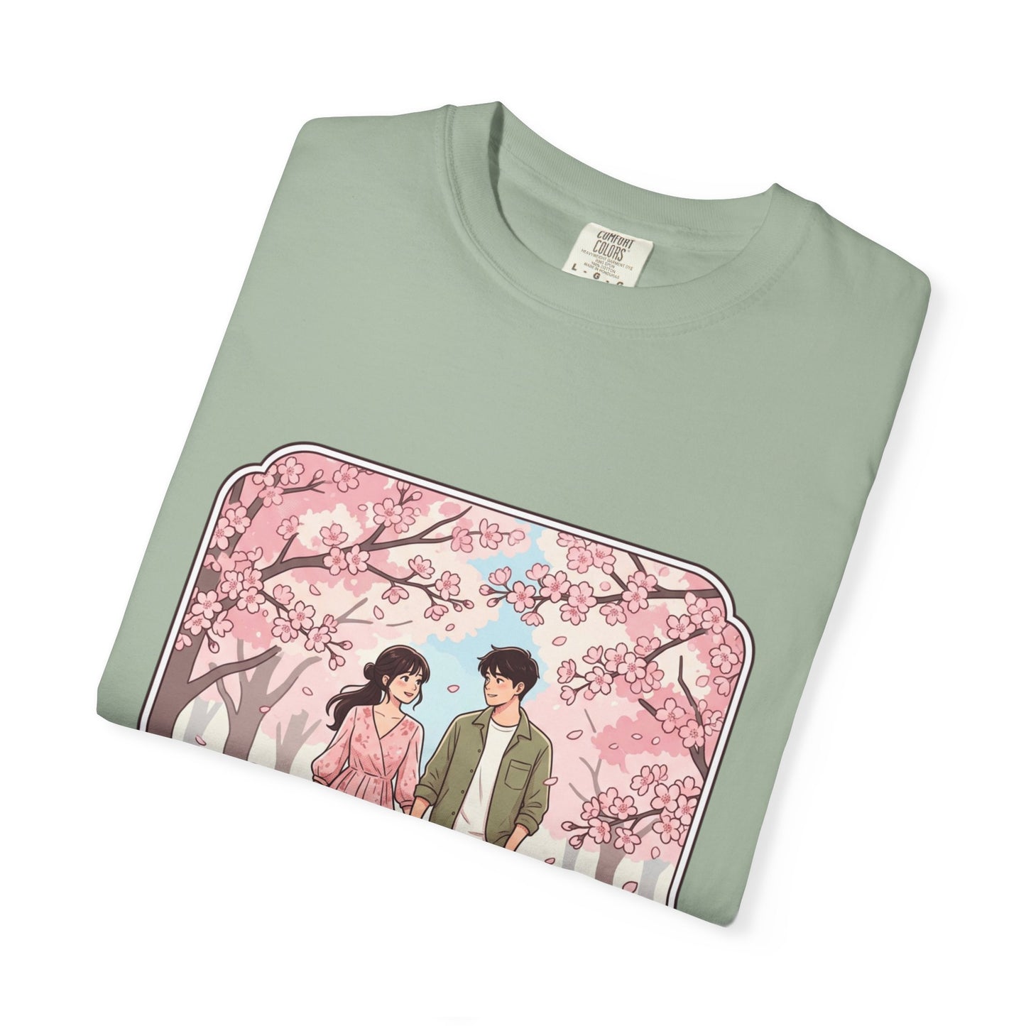 Spring in Japan T-Shirt — Cherry Blossom Couple Graphic Tee