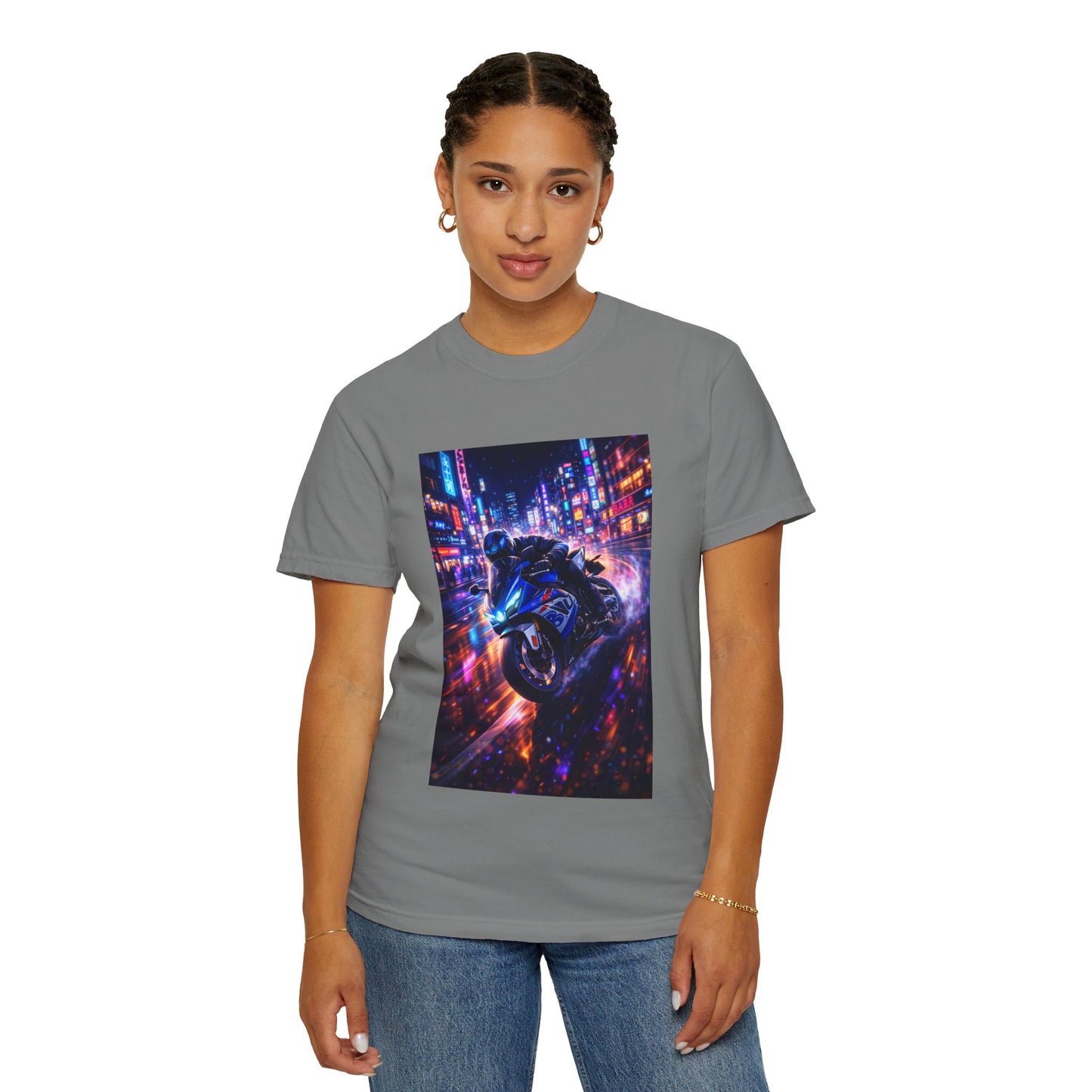 Suzuki GSX-R1000-NEON NIGHT RUN -  T-Shirt — Neon Night Rider Graphic Tee