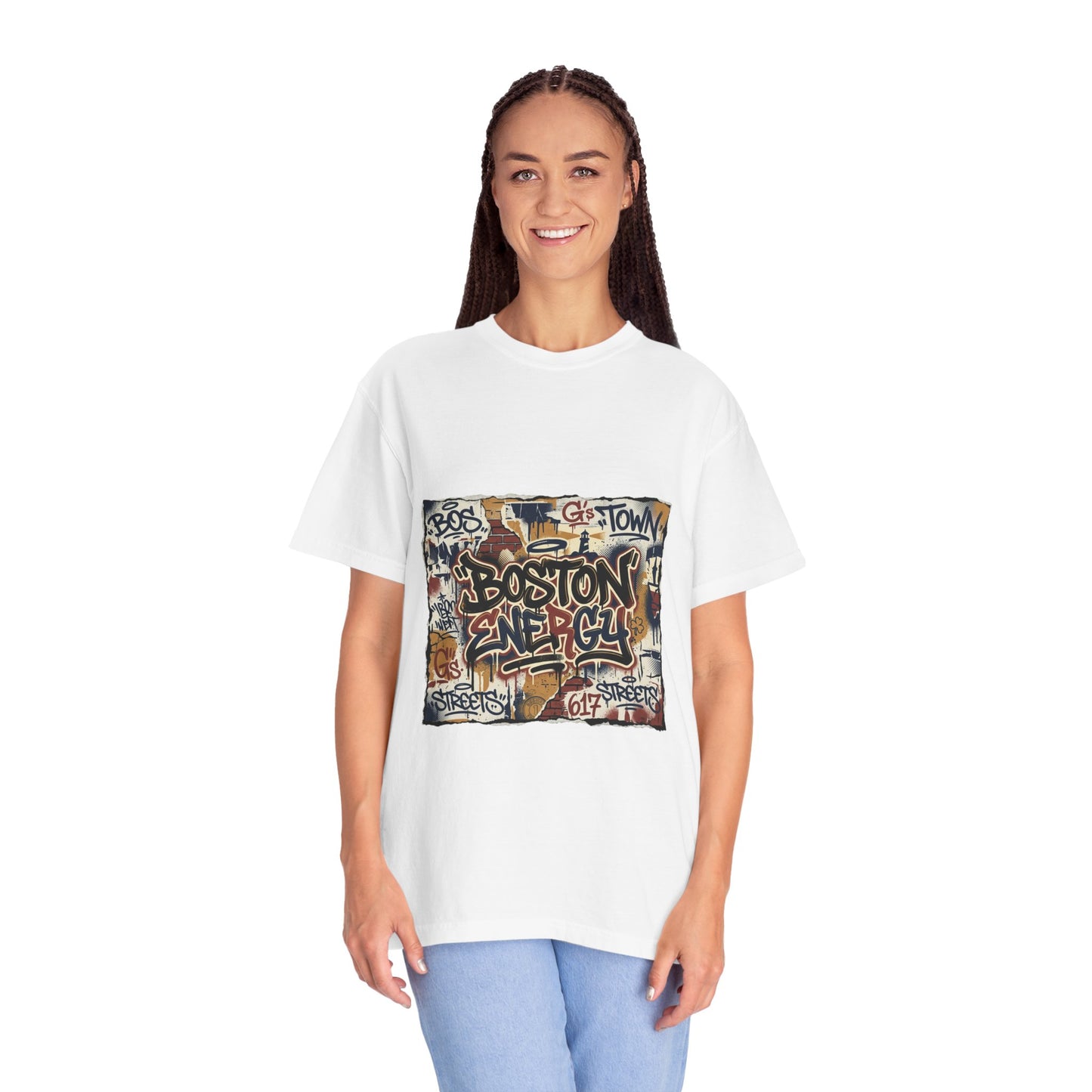 Boston Graffiti Tee — Urban Street Art T‑Shirt
